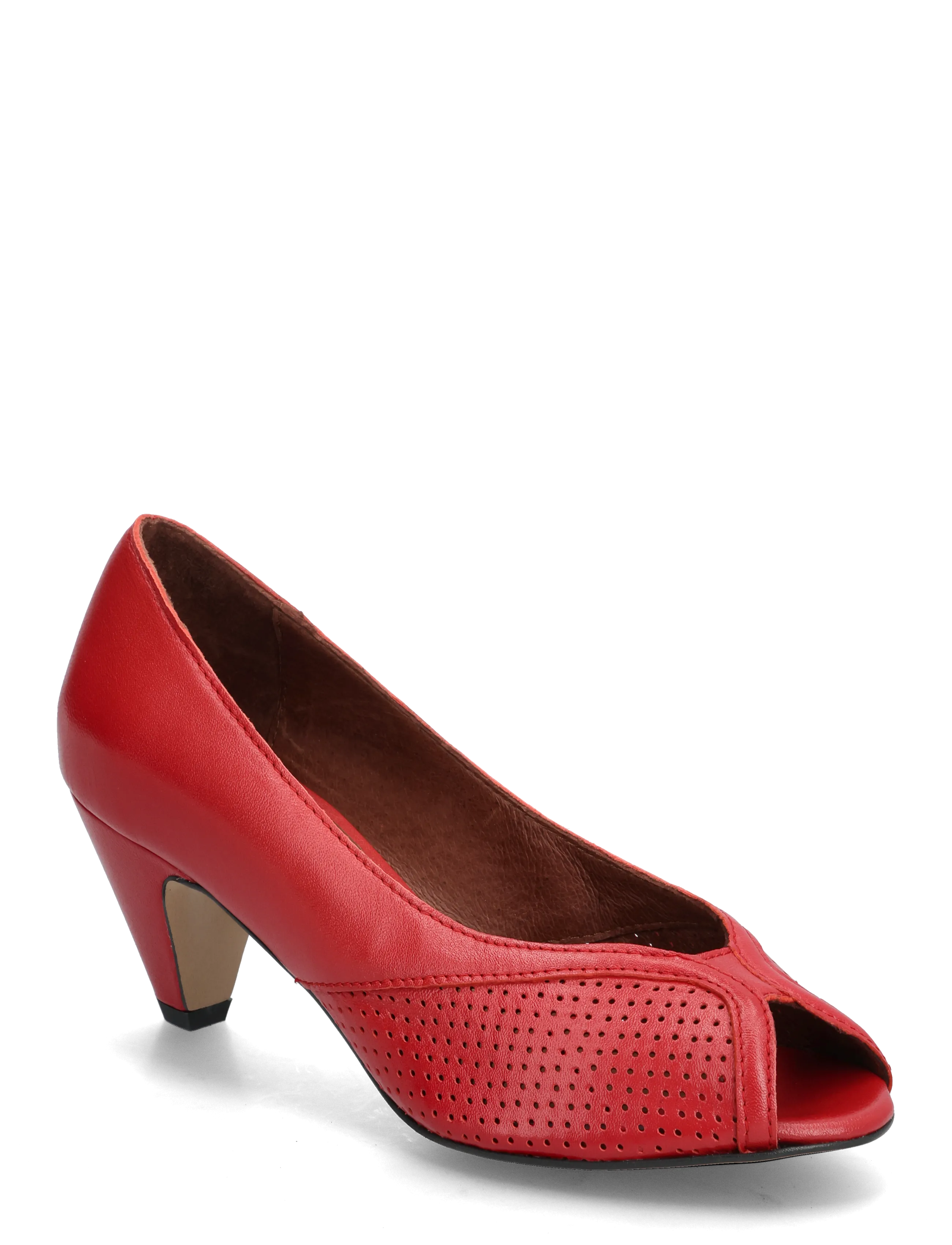 Anonymous Copenhagen Tiffany stiletto - Peeptoes - SHINY LAMB RUBY RED / red