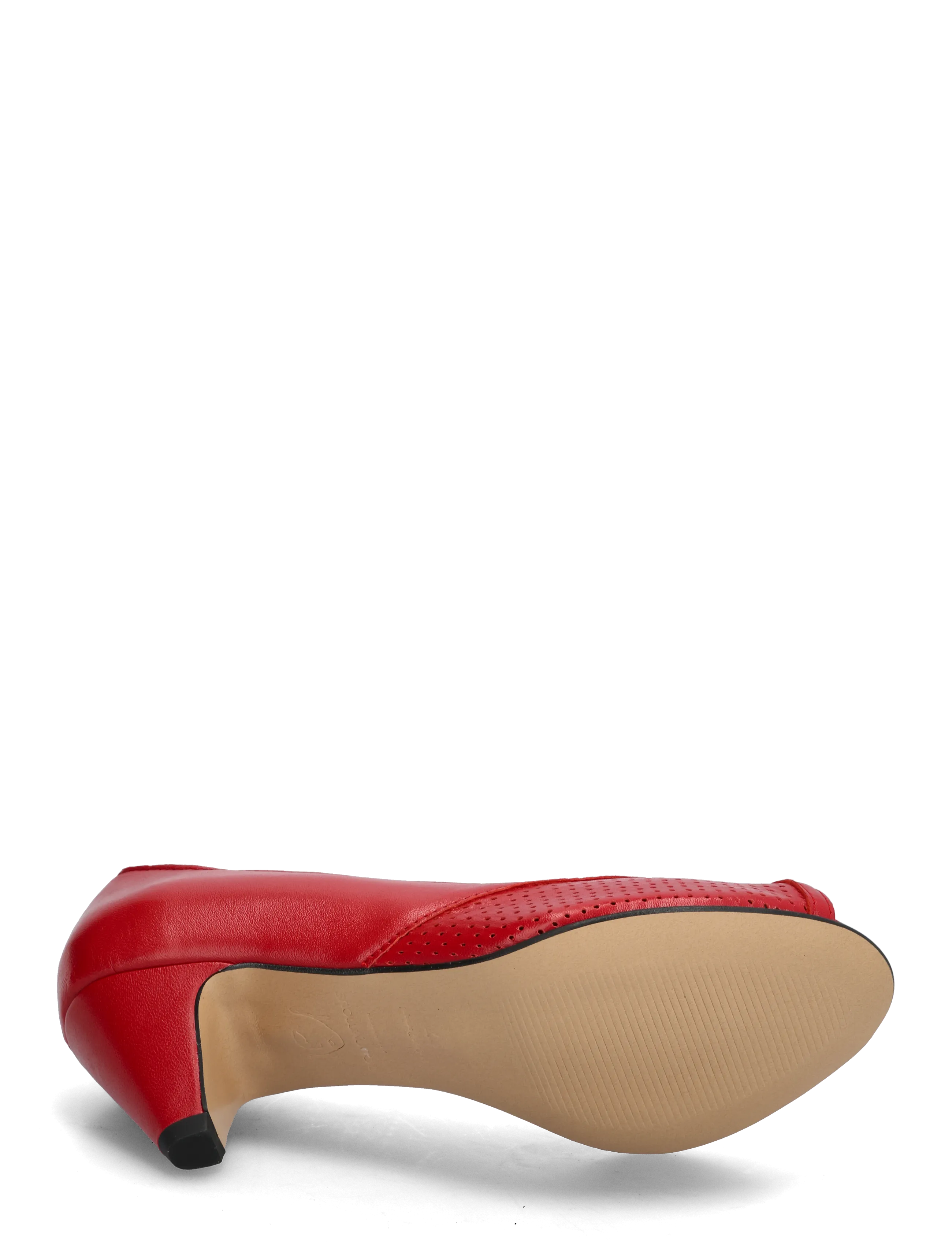 Anonymous Copenhagen - Tiffany stiletto - peeptoes - shiny lamb ruby red - 4