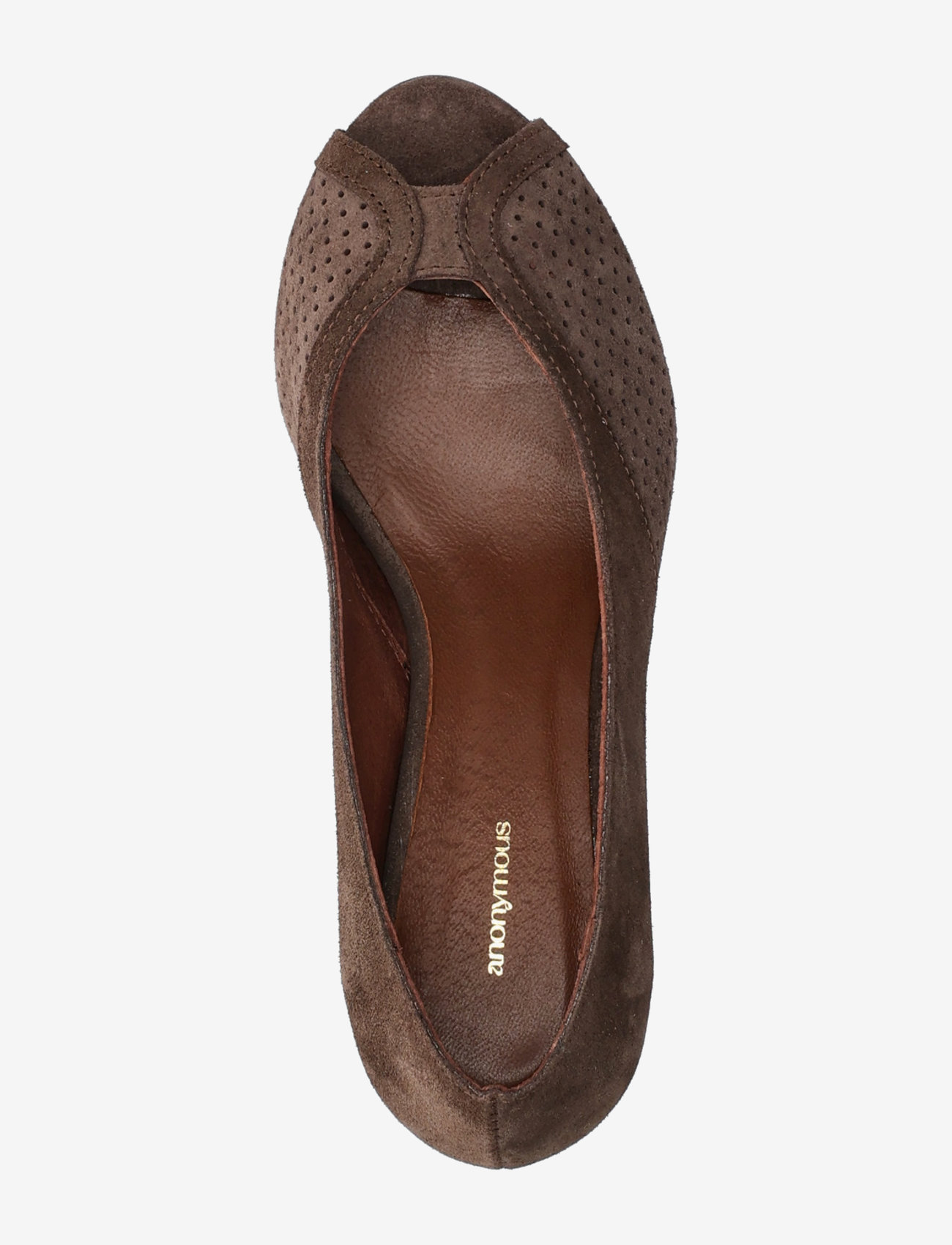 Anonymous Copenhagen - Tiffany triangle - peeptoes - calf suede coffee brown - 3