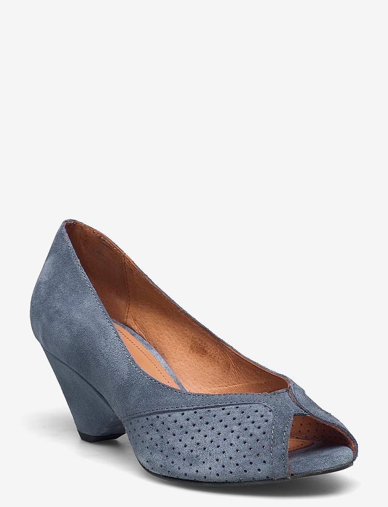 Anonymous Copenhagen - Tiffany triangle - peeptoes - calf suede denim blue - 0