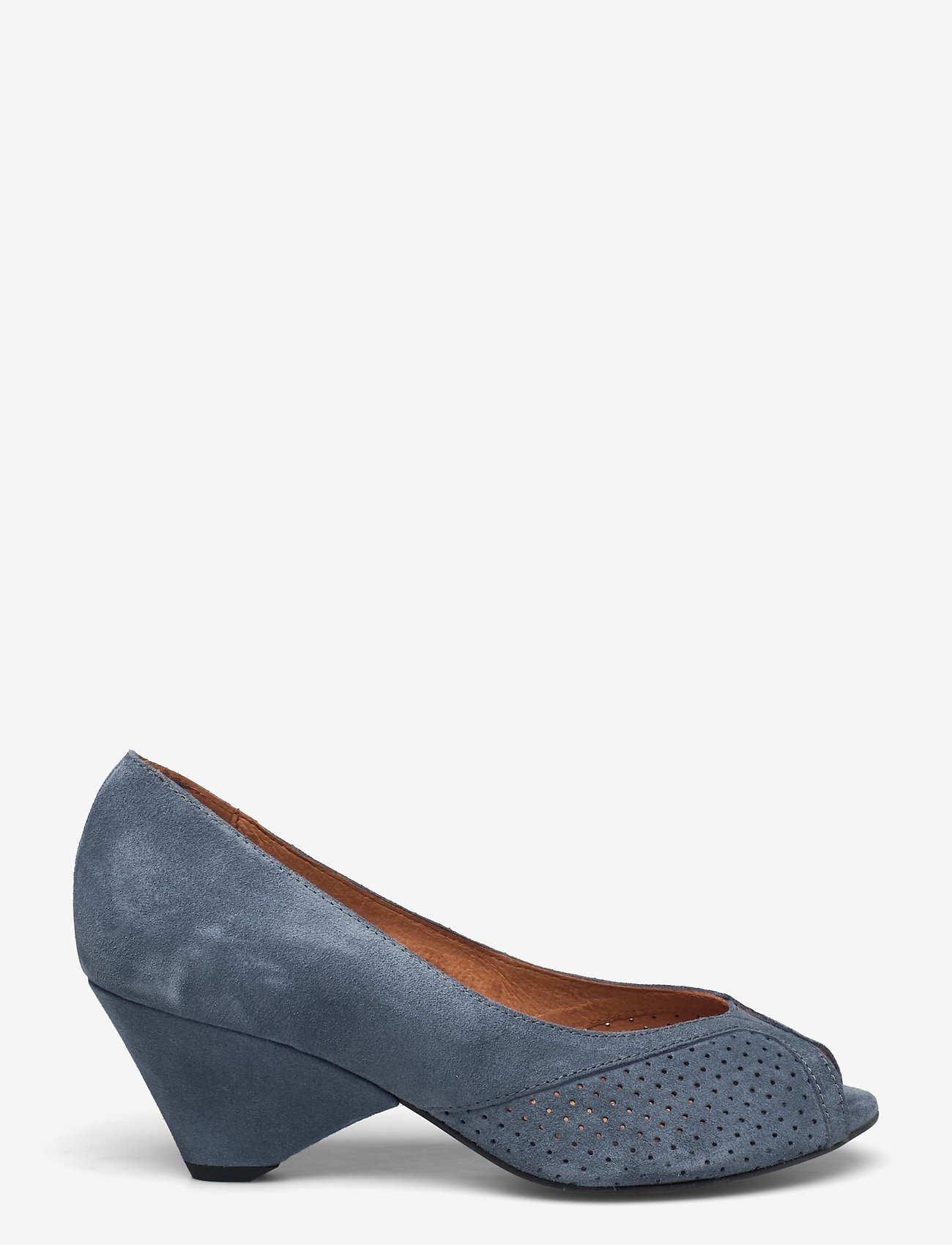 Anonymous Copenhagen - Tiffany triangle - peeptoes - calf suede denim blue - 1