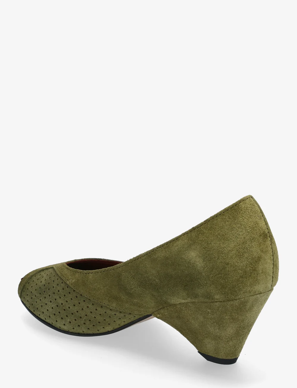 Anonymous Copenhagen - Tiffany triangle - open toe shoes - calf suede olive green - 2