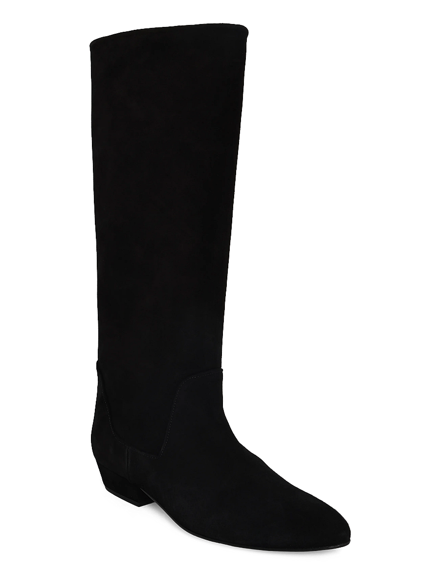 Anonymous Copenhagen - Valle 20 - kniehohe stiefel - calf suede black - 0
