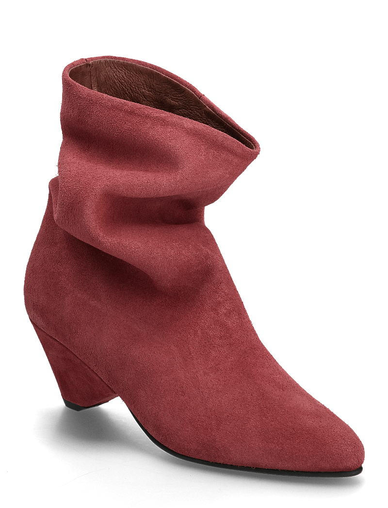 Anonymous Copenhagen - Vully 50 triangle - enkellaarsjes met hak - calf suede pomegranate - 0