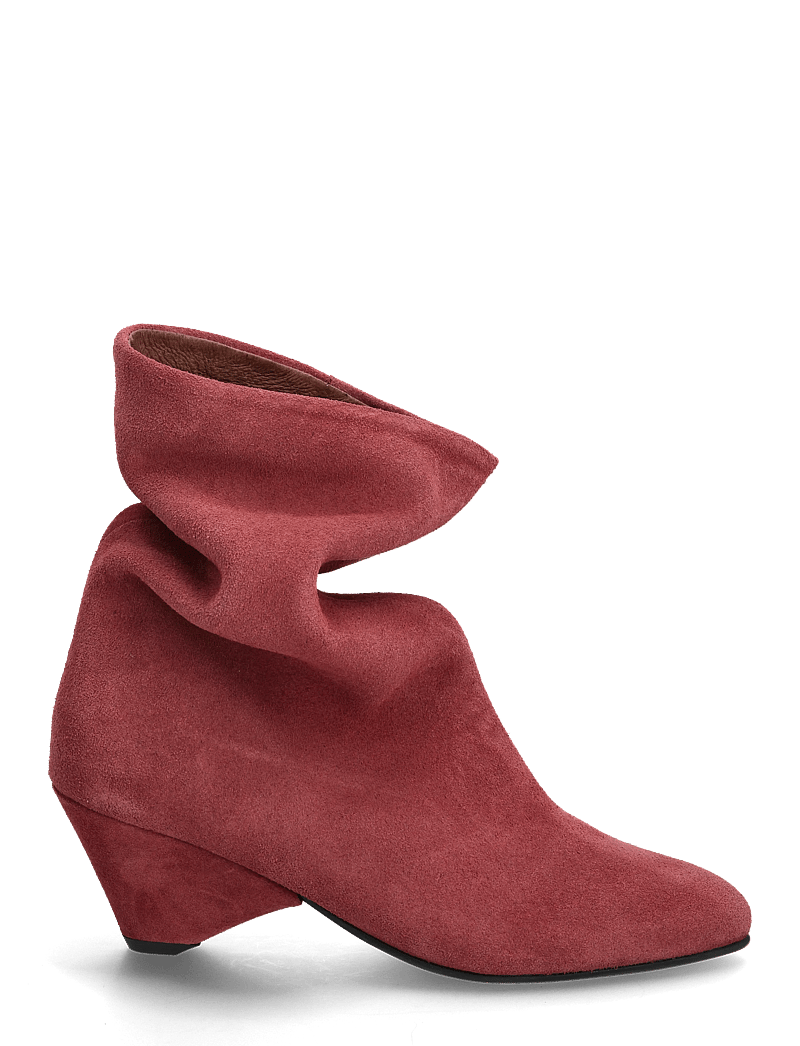 Anonymous Copenhagen - Vully 50 triangle - enkellaarsjes met hak - calf suede pomegranate - 1