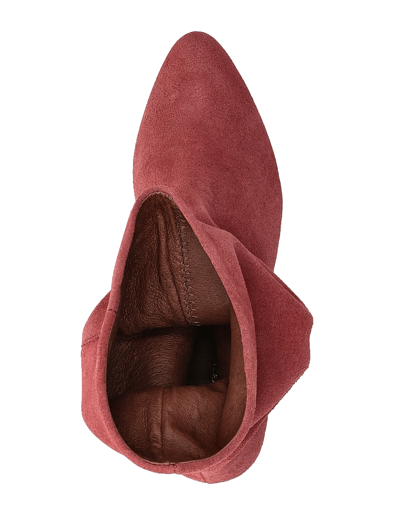 Anonymous Copenhagen - Vully 50 triangle - enkellaarsjes met hak - calf suede pomegranate - 3