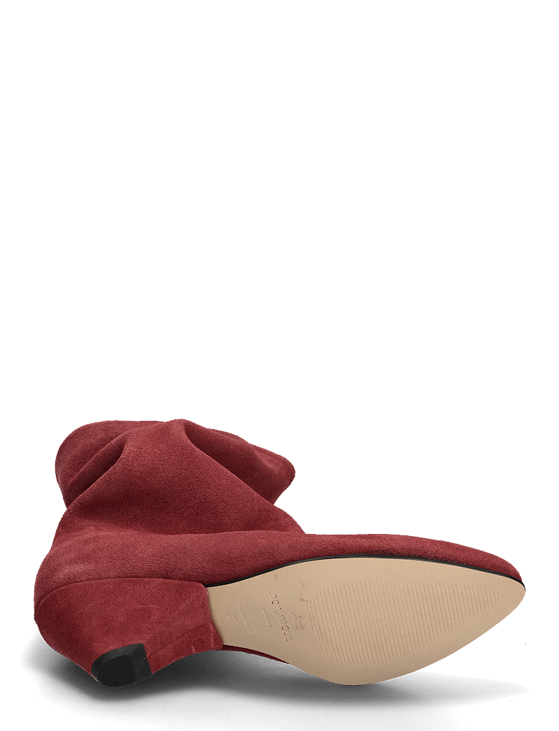 Anonymous Copenhagen - Vully 50 triangle - enkellaarsjes met hak - calf suede pomegranate - 4