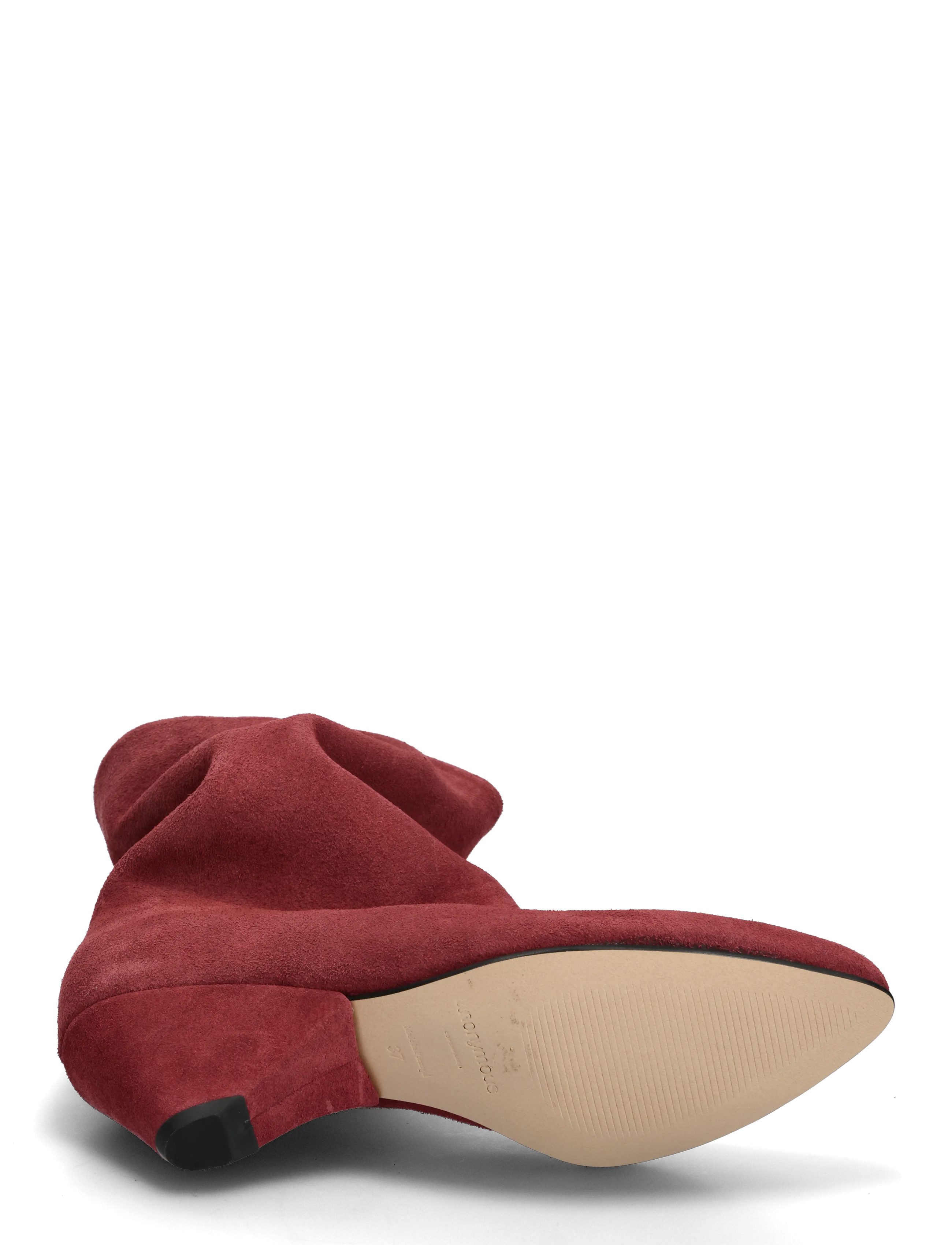 Anonymous Copenhagen - Vully 50 triangle - høj hæl - calf suede pomegranate - 4