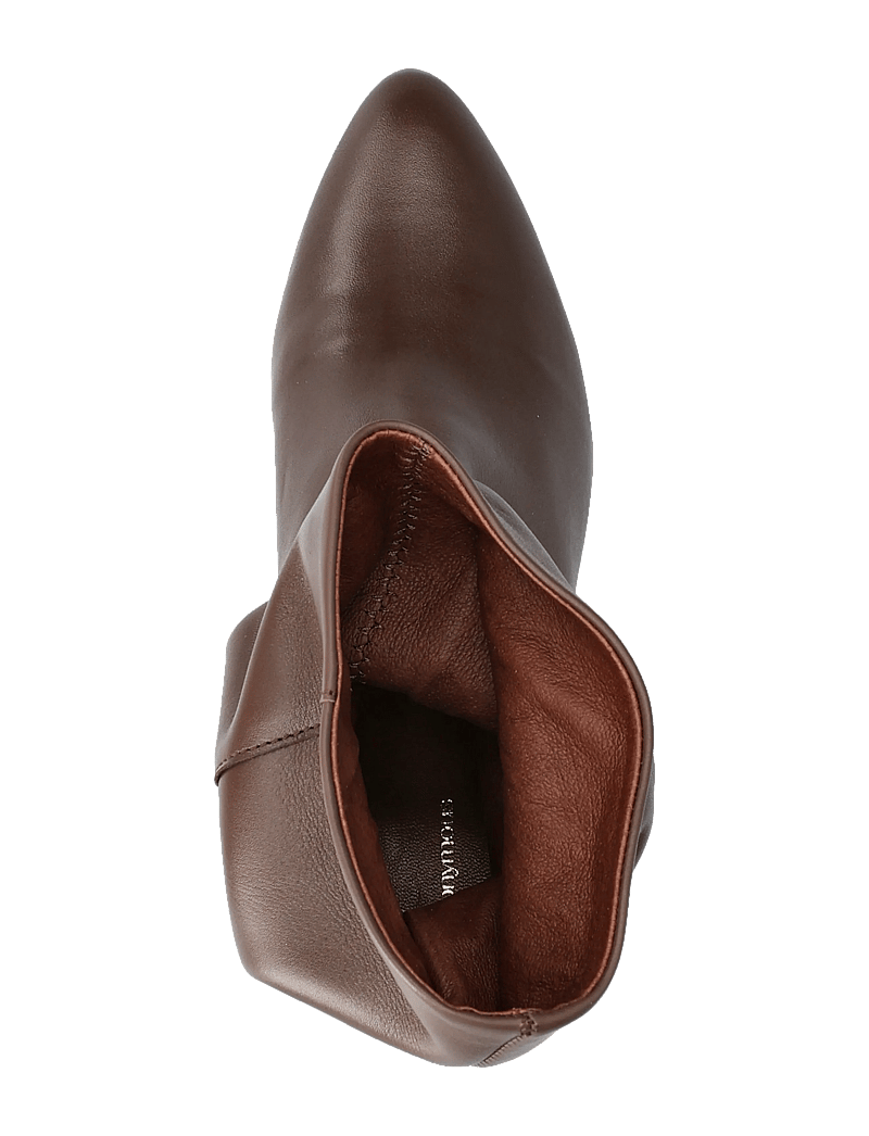 Anonymous Copenhagen - Vully 50 triangle - enkellaarsjes met hak - soft calf dark taupe - 3