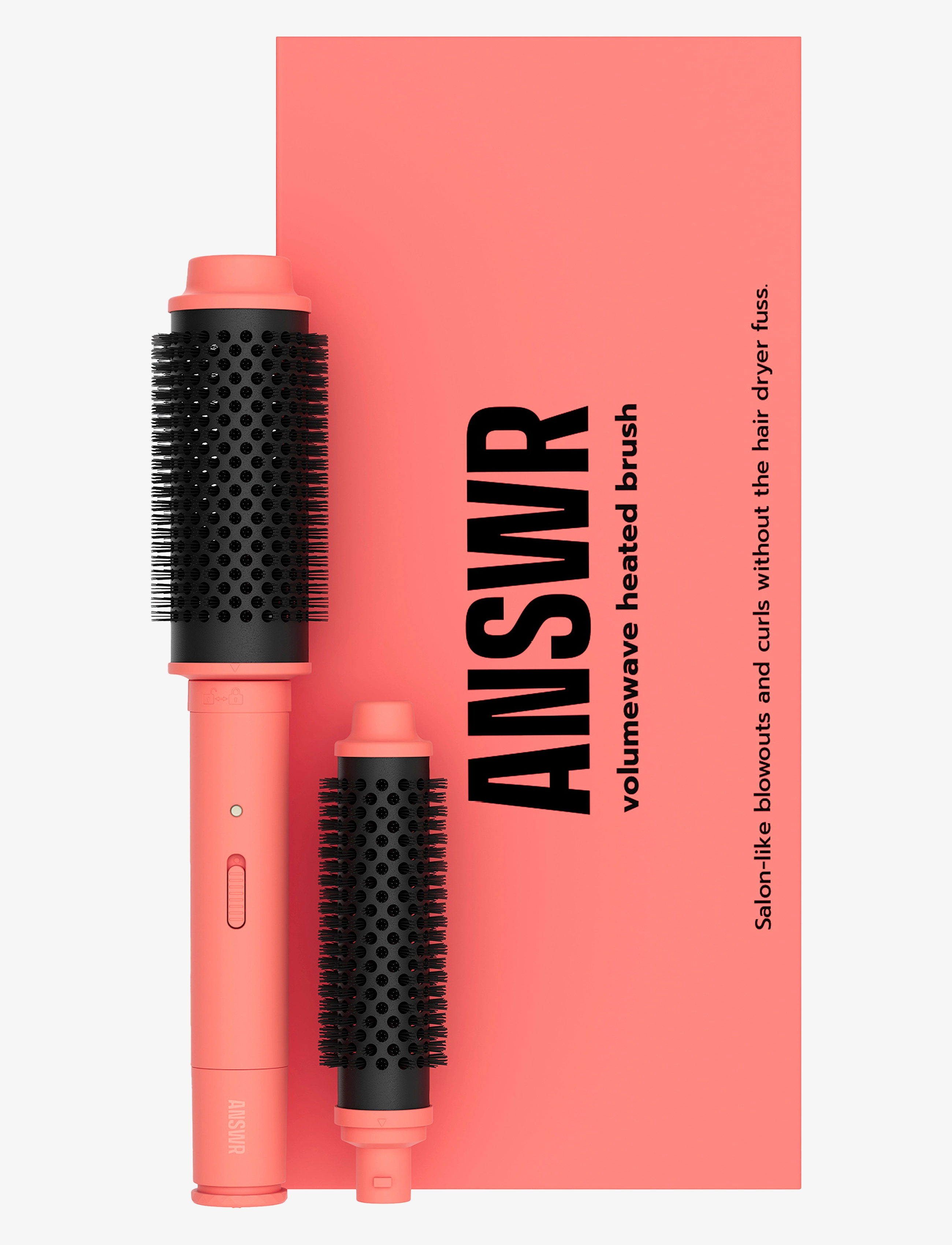 ANSWR Answr Volumewave Heated Brush, One Size, Orange, Værktøj > Varmebørster, Dame