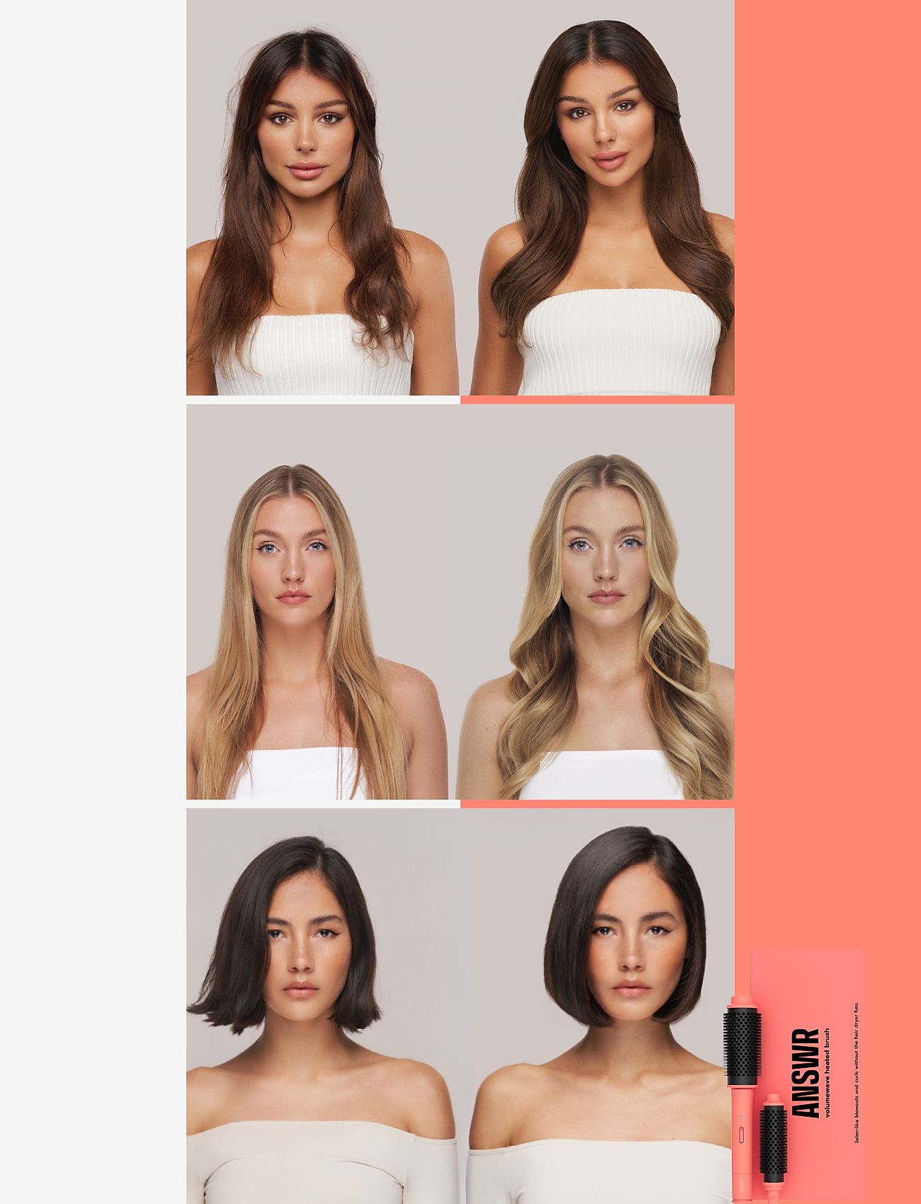 ANSWR - ANSWR Volumewave Heated Brush - lämpöharjat - orange - 3