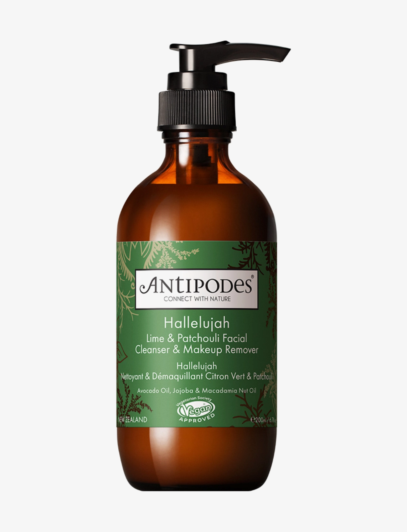 Antipodes Hallelujah Lime & Patchouli Cleanser - Certified vegan products - HALLELUJAH LIME & PATCHOULI CLEANSER / clear
