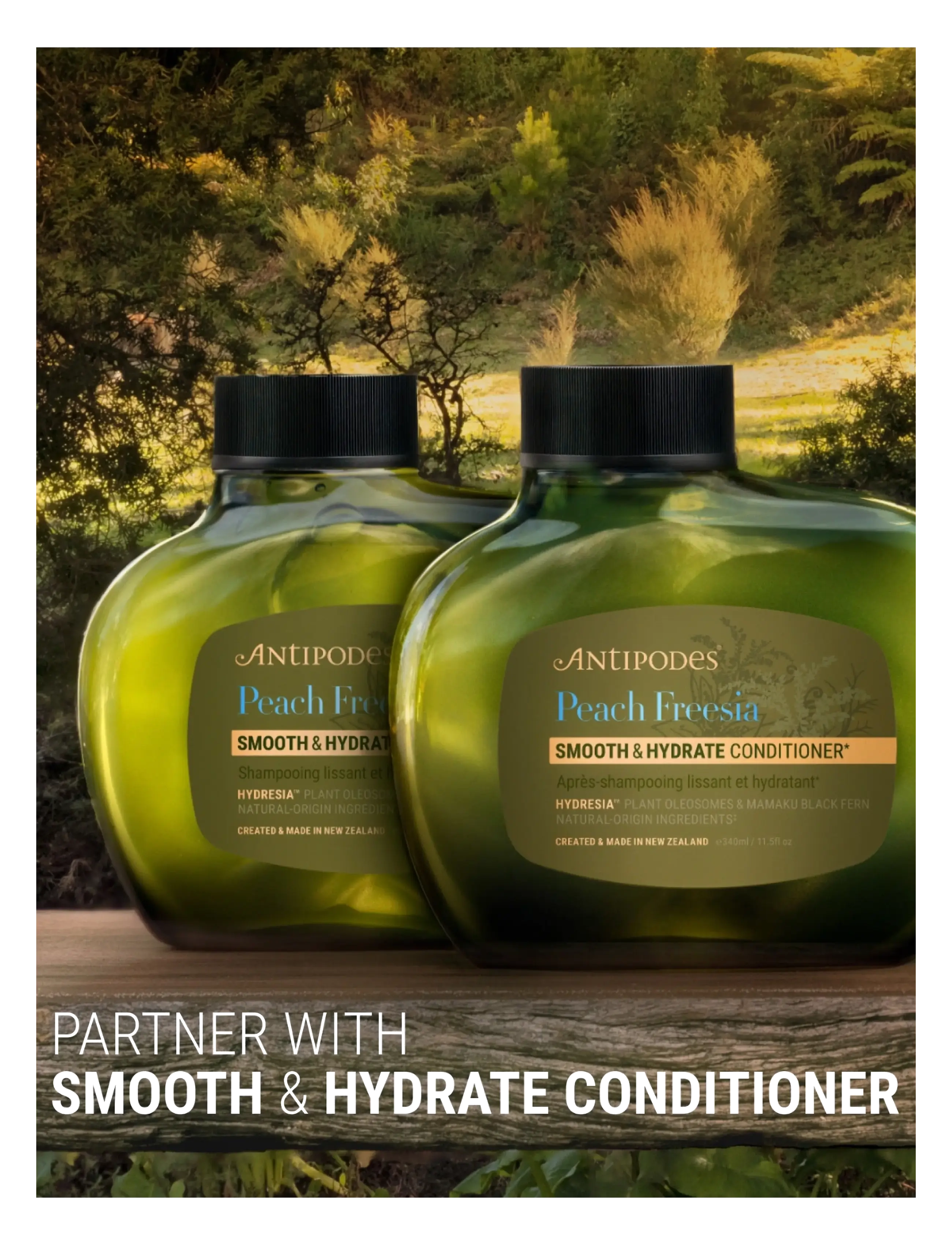 Antipodes - Peach + Freesia Smooth & Hydrate Shampoo - shampoo - clear - 3