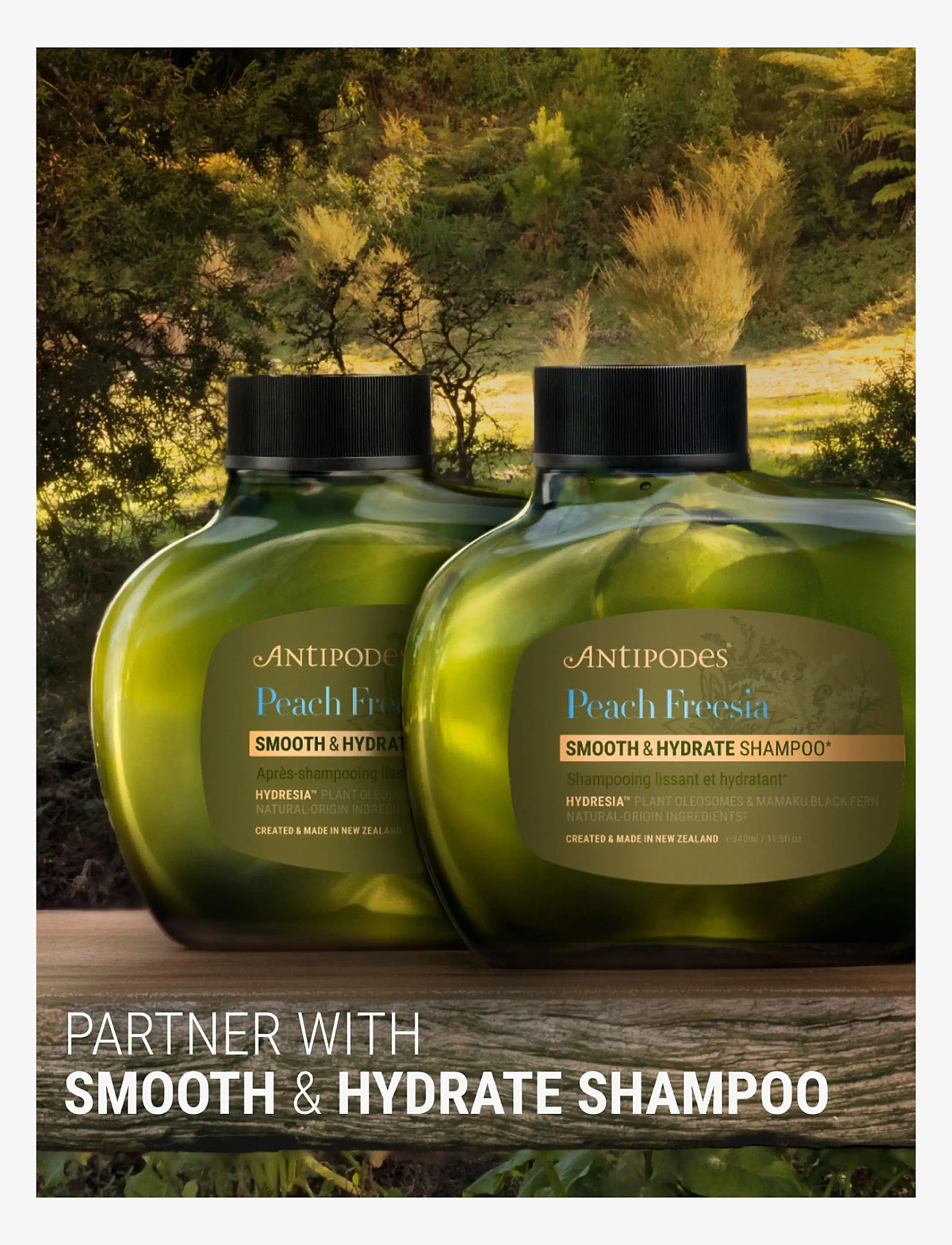 Antipodes - Peach + Freesia Smooth & Hydrate Conditioner - balsam & conditioner - clear - 3