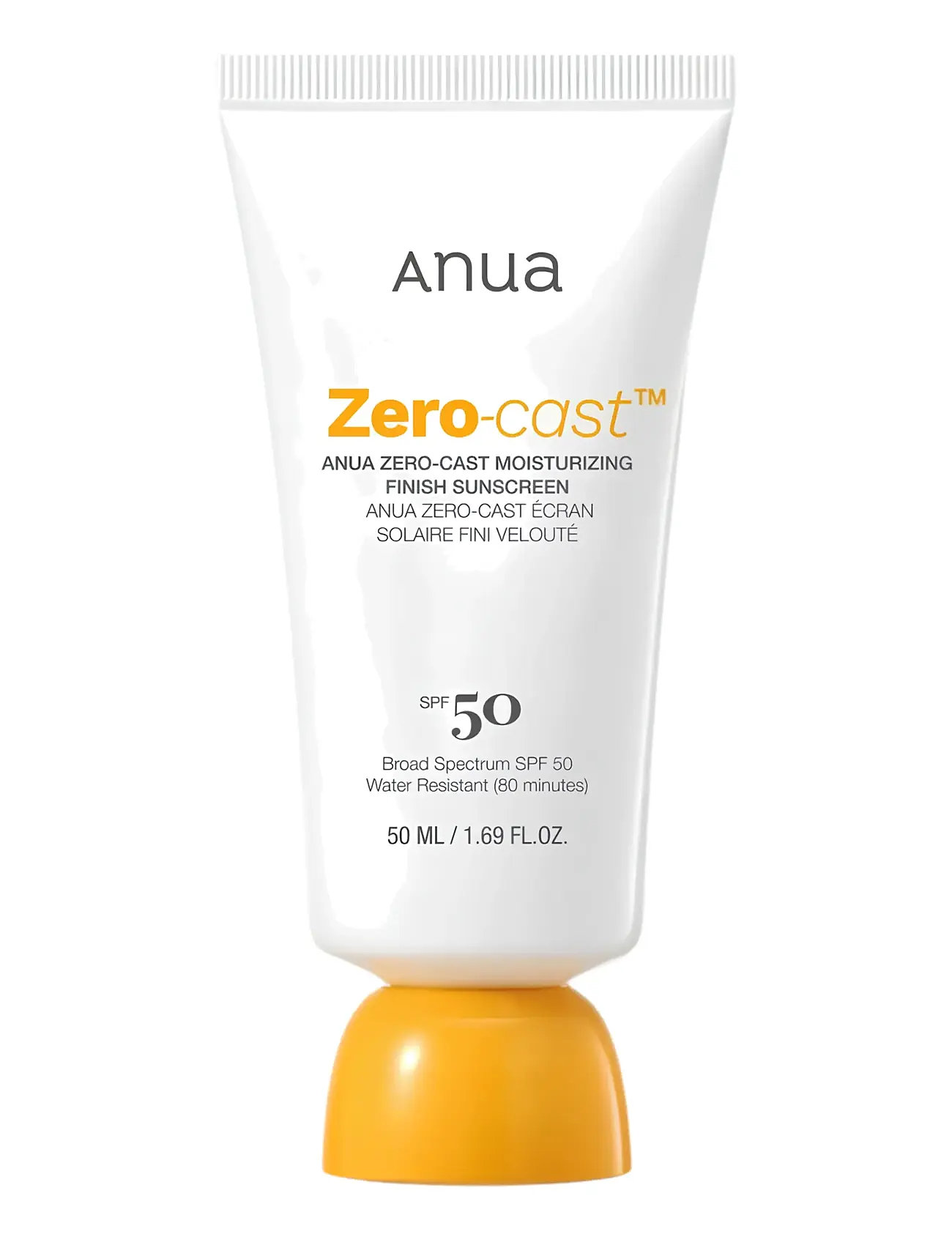 Anua Zero-Cast Moisturizing Finish Sunscreen - Nude - 50 ML