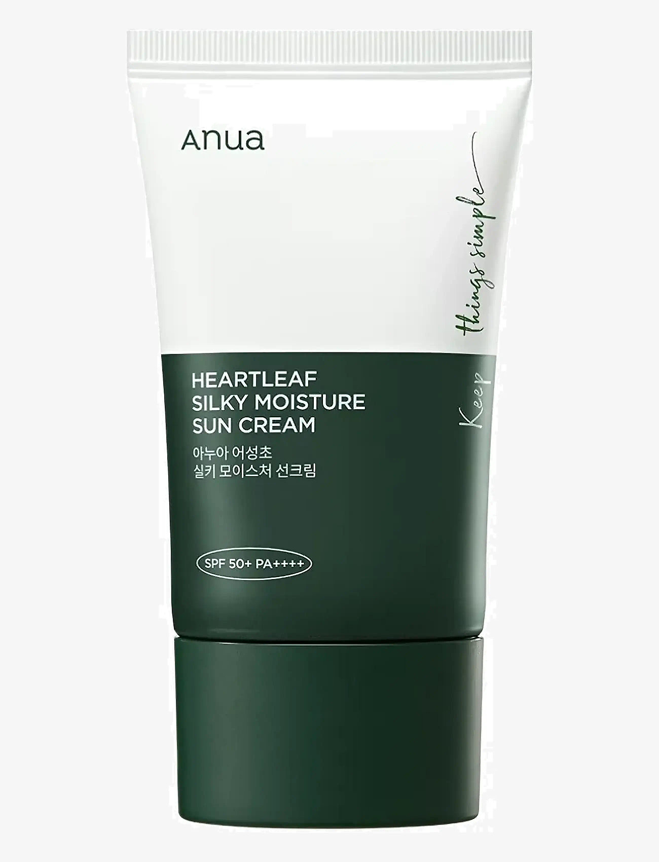 Anua - Heartleaf Silky Moisture Sun Cream SPF50+ PA++++ - til ansigtet - clear - 1