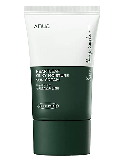 Heartleaf Silky Moisture Sun Cream Spf50+ Pa++++ - Ansigt