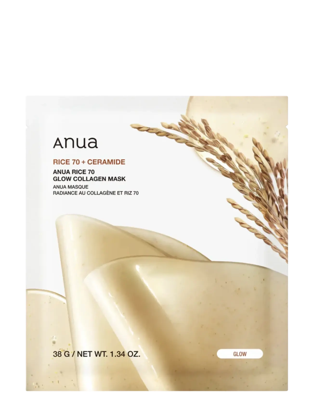 Anua Rice 70 Glow Collagen Mask - Sheet masks - CLEAR / undefined
