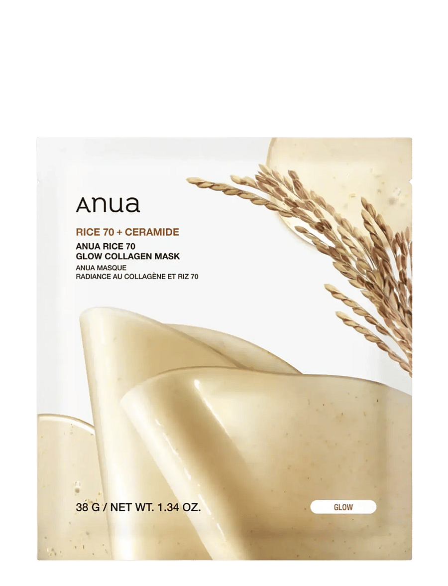 Anua - Rice 70 Glow Collagen Mask - sheet masks - clear - 1