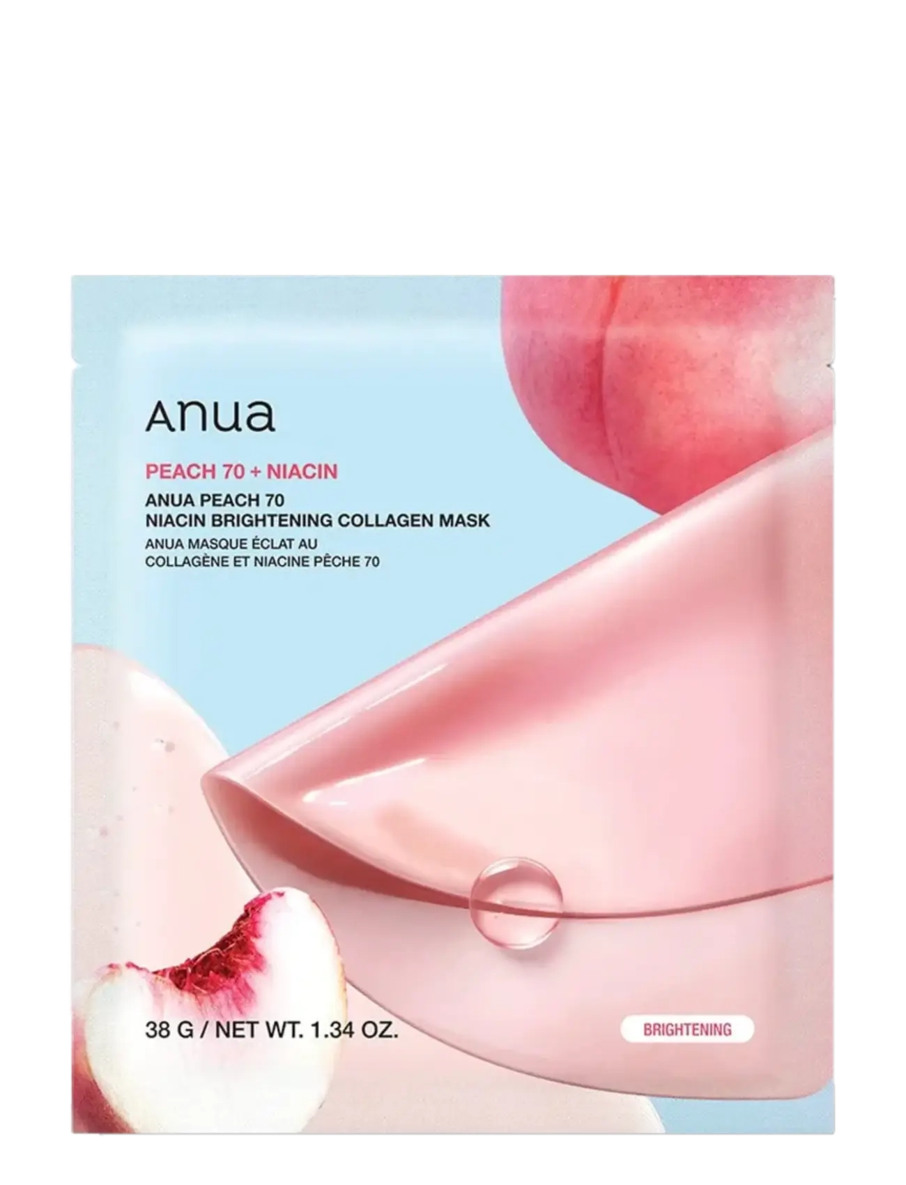 Anua Peach 70 Niacin Brightening Collagen Mask - Hudpleje - CLEAR / undefined