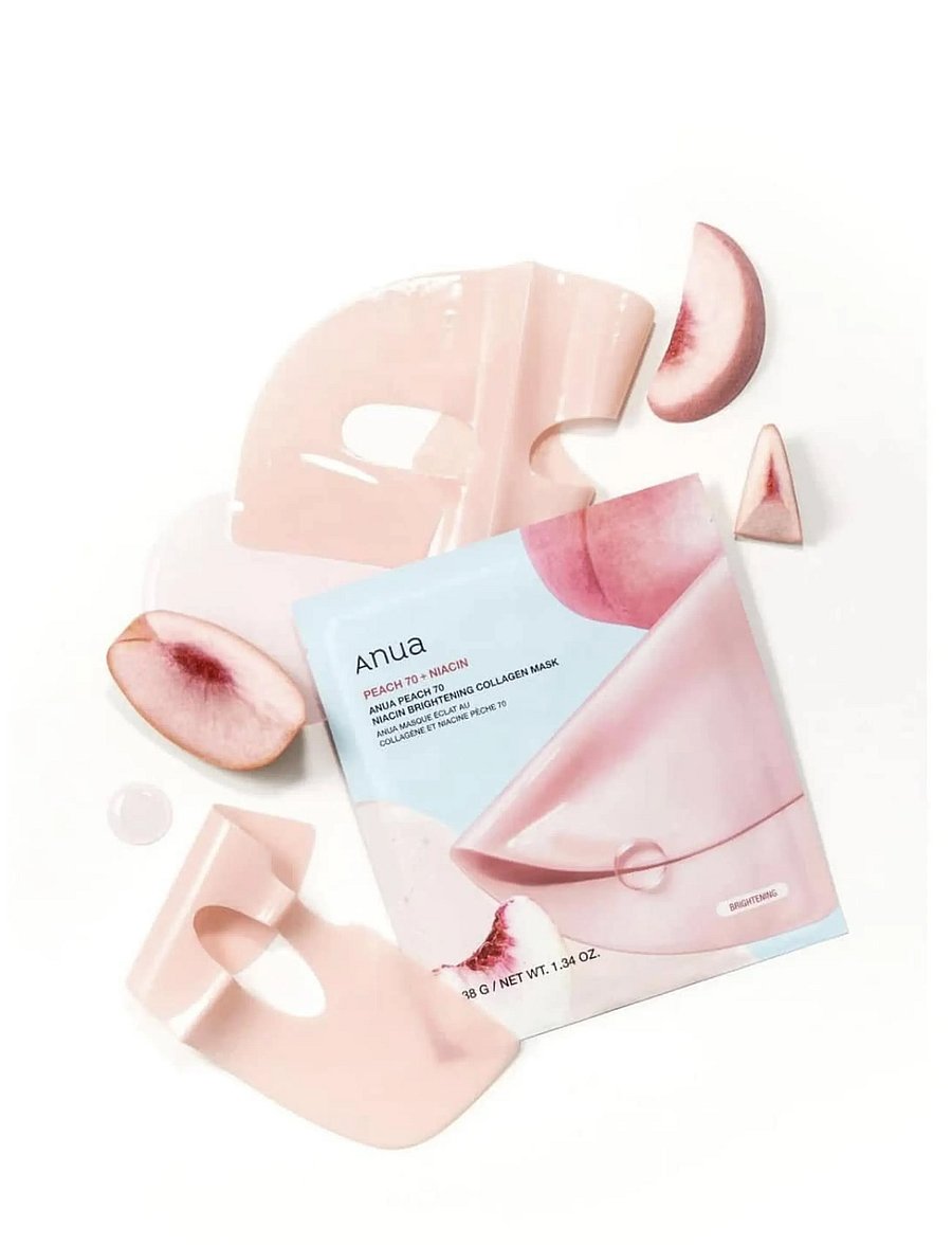 Anua - Peach 70 Niacin Brightening Collagen Mask - sheet masks - clear - 0