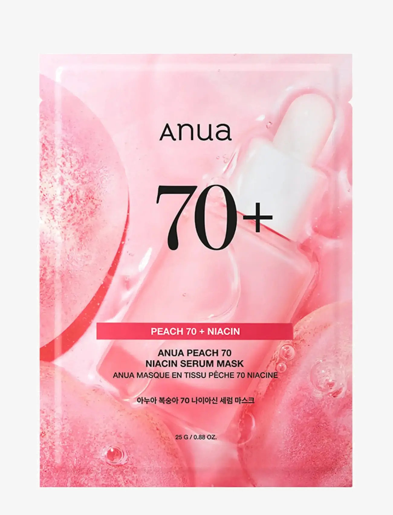 Anua - Peach 70 Niacin Serum Mask - sheet masks - clear - 1