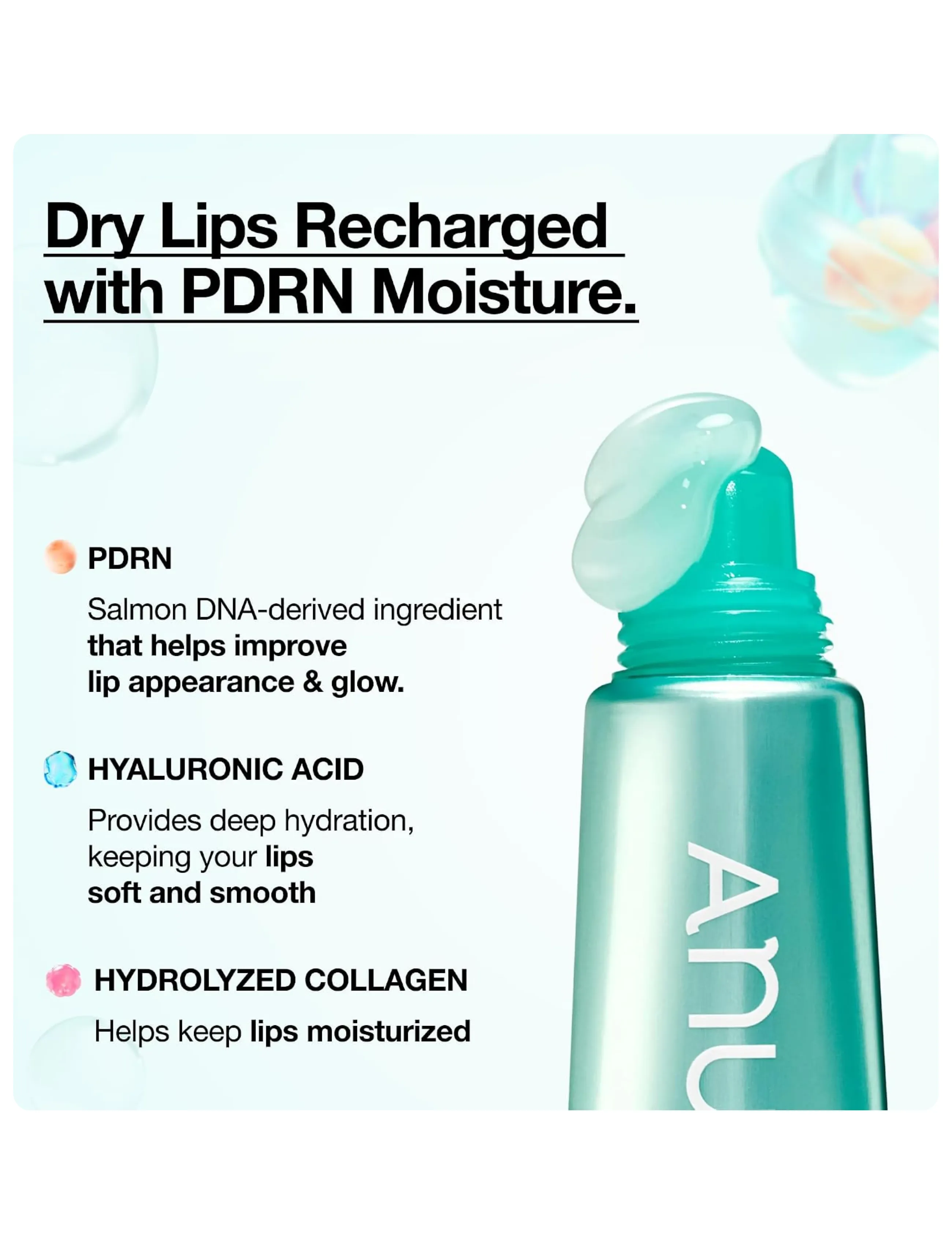 Anua - PDRN Lip Serum - läppbalsam - clear - 2
