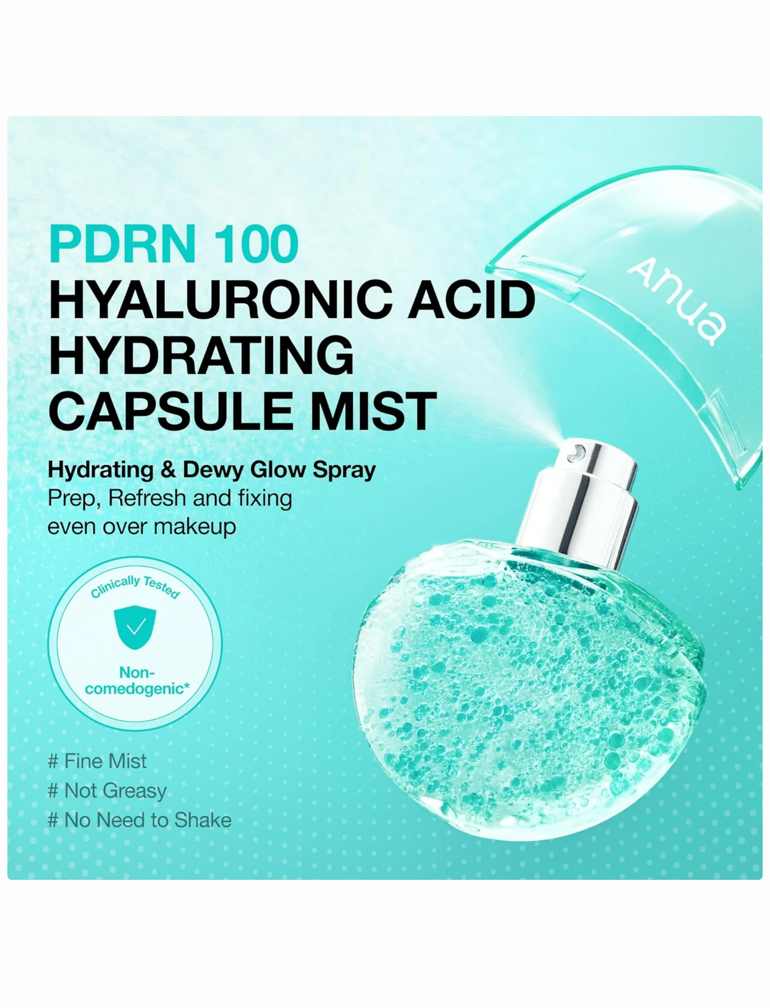 Anua Pdrn Hyaluronic Acid Hydrating Capsule Mist, 30 ml, Nude, Tonere > Ansigtsmist, Dame