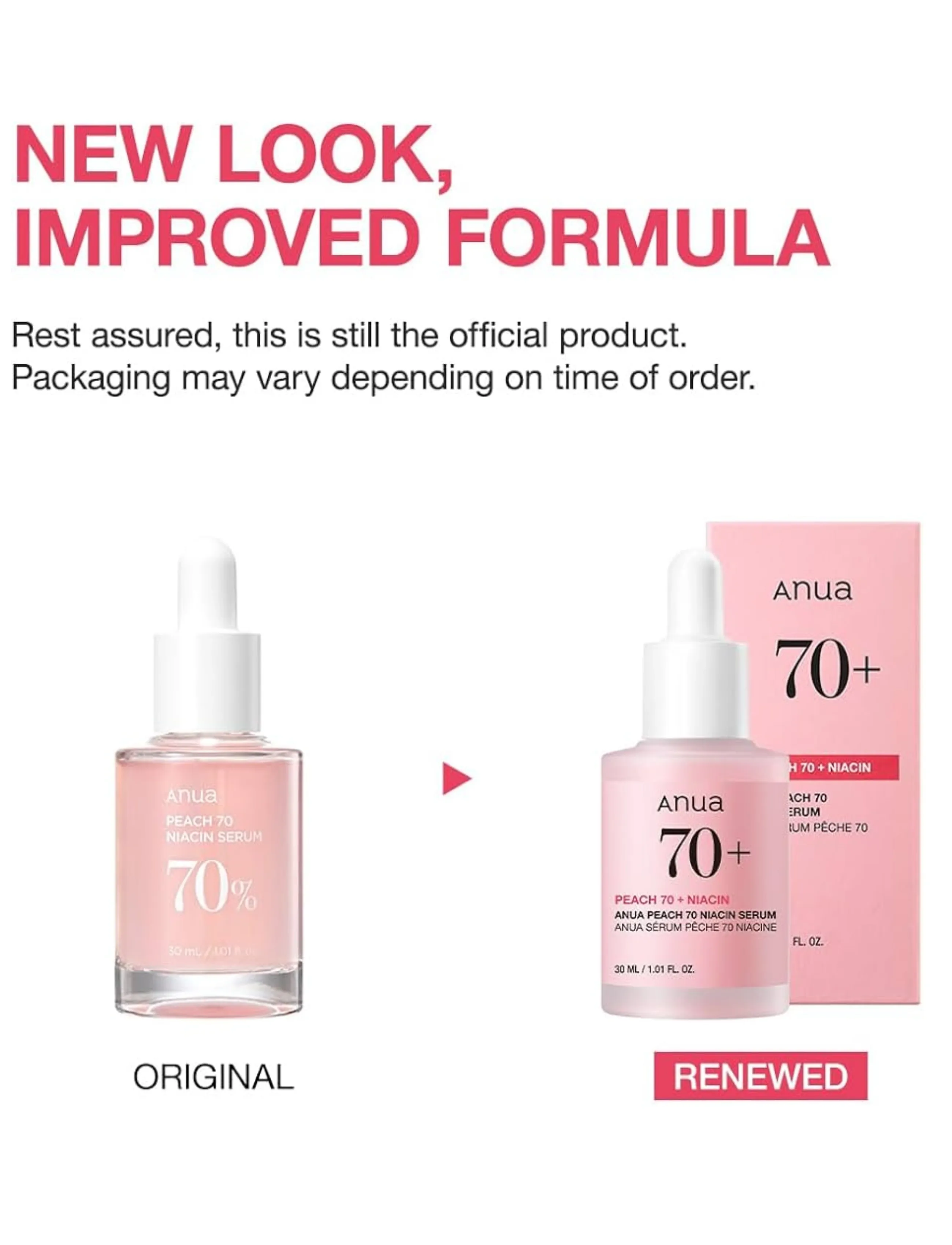 Anua Peach 70% Niacinamide Serum, 30 ml, Nude, Krop > Kropsolier, Dame