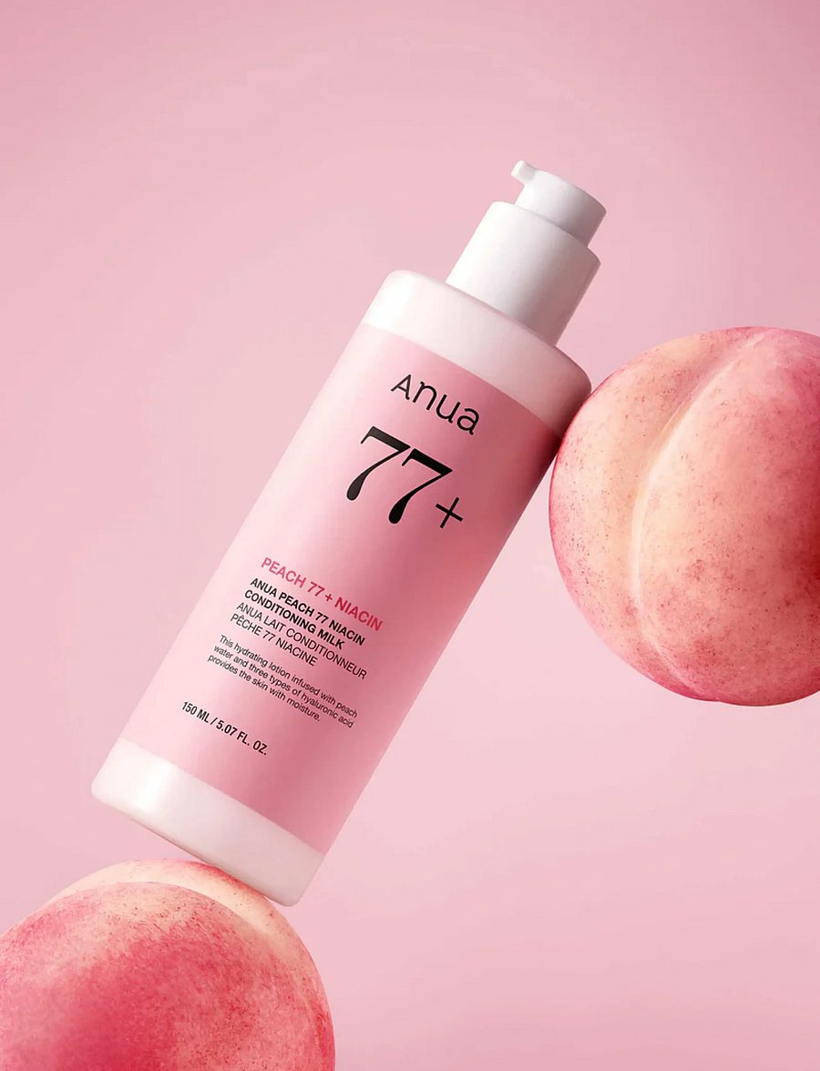 Anua - Peach 77% Niacin Conditioning Milk - kosteuttavat kasvovedet - clear - 4