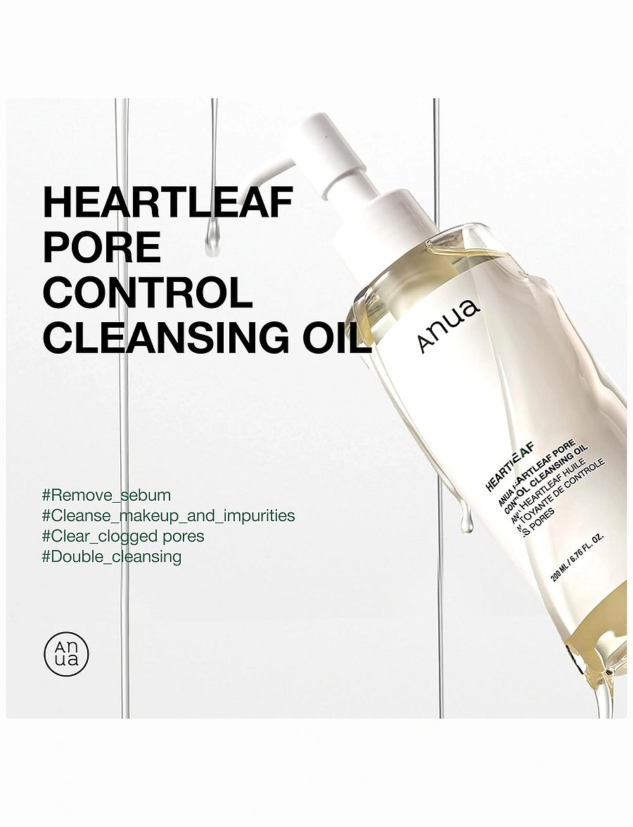 Anua - Heartleaf Pore Control Cleansing Oil - puhdistusöljyt - clear - 2