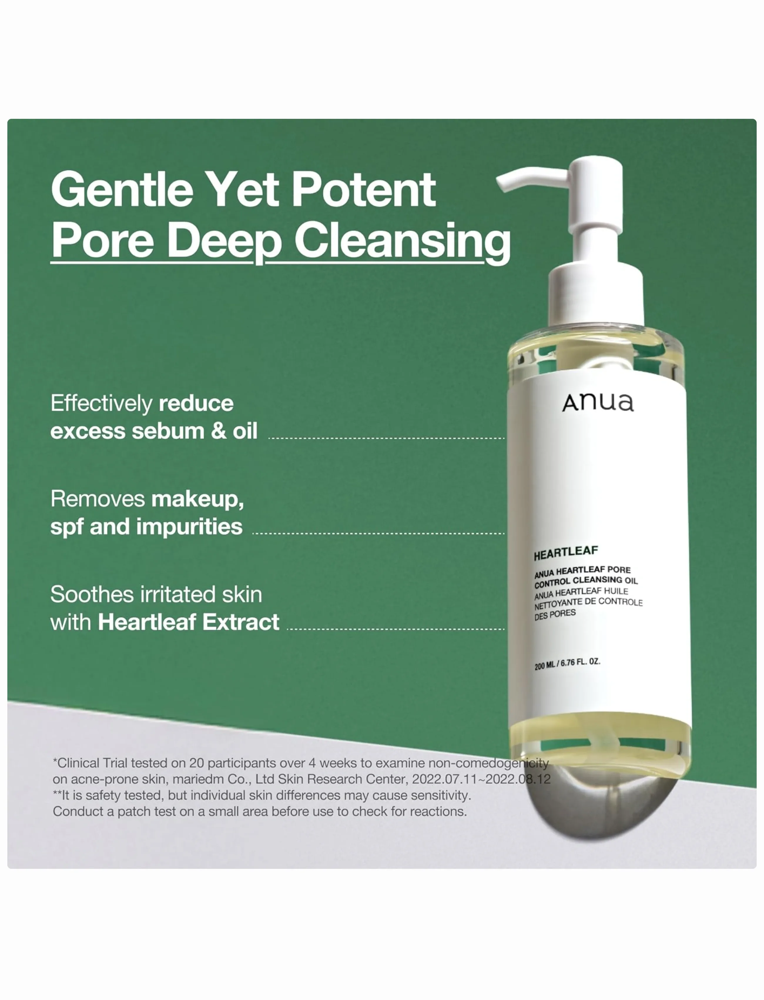 Anua - Heartleaf Pore Control Cleansing Oil - puhdistusöljyt - clear - 3