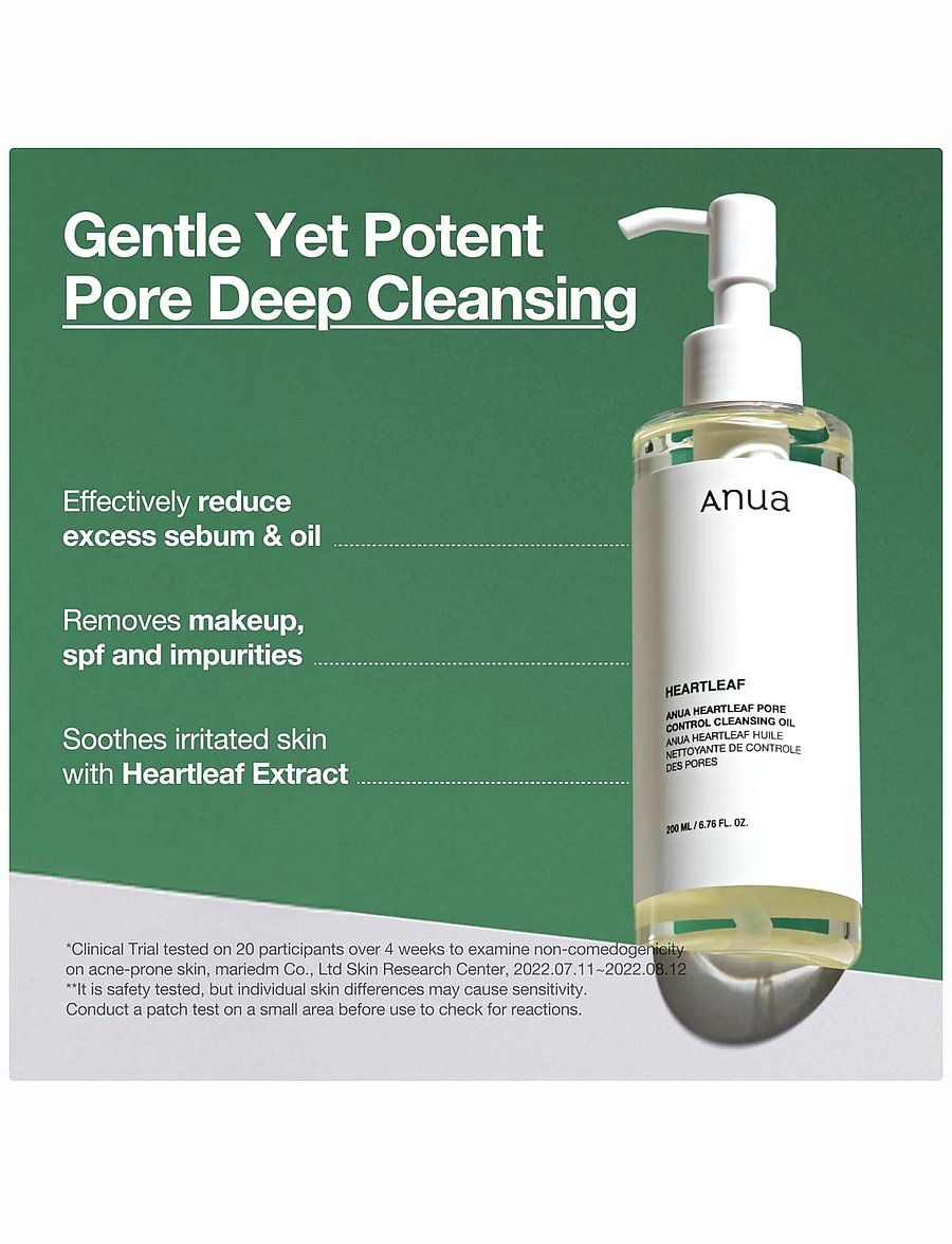 Anua - Heartleaf Pore Control Cleansing Oil - puhdistusöljyt - clear - 3