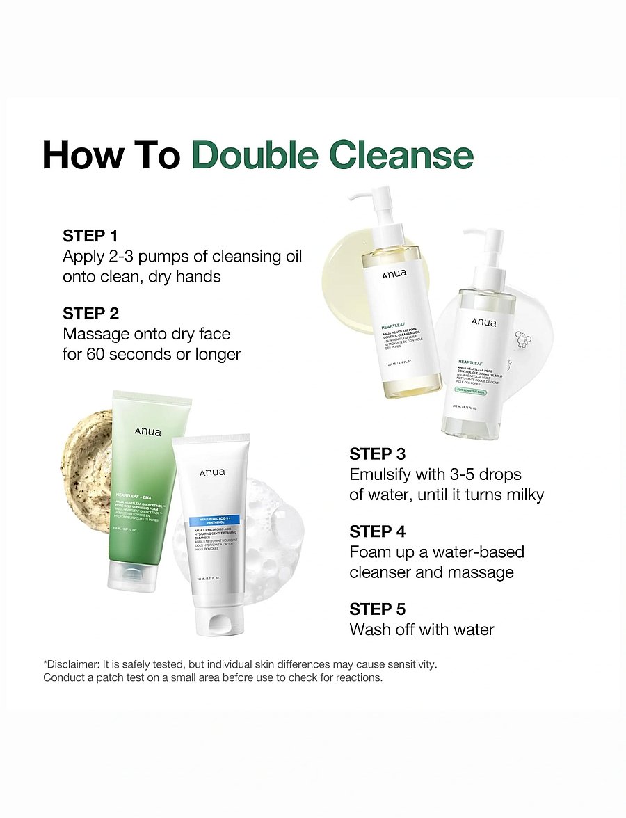 Anua - Heartleaf Pore Control Cleansing Oil - puhdistusöljyt - clear - 5