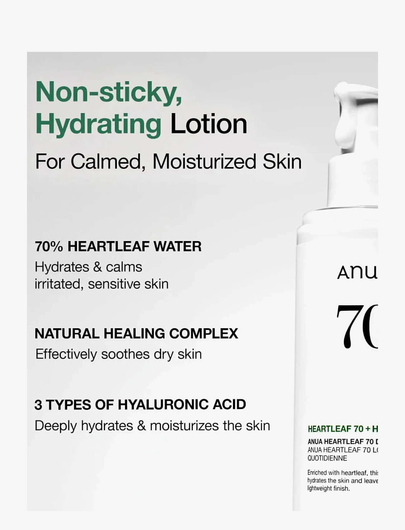Anua - Heartleaf 70 Daily Lotion - dagcremer - clear - 2