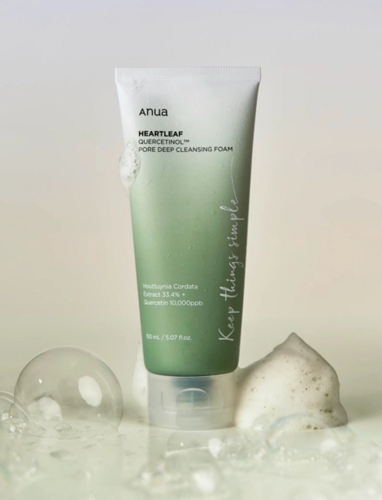 Anua Heartleaf Quercetinol Pore Deep Cleansing Foam rengöringsmousse dam – bild 3