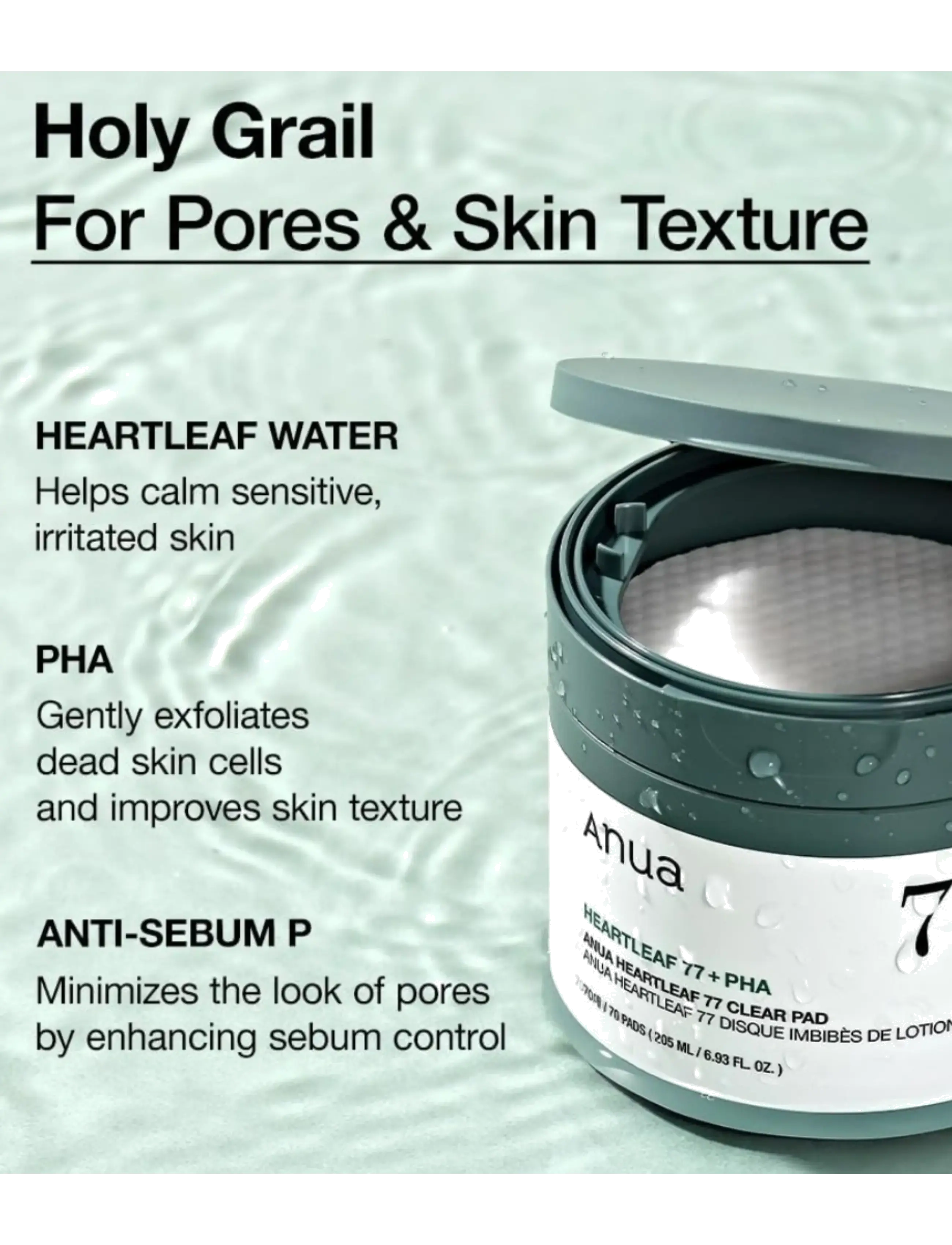 Anua - Heartleaf 77% Toner Pad - tónerpúðar - clear - 3