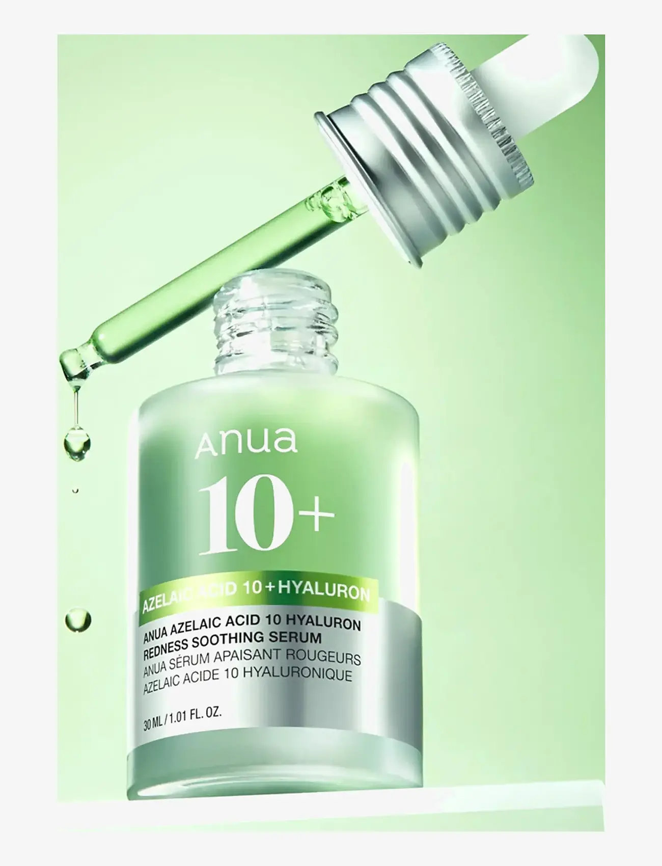 Anua - Azelaic Acid 10 Hyaluron Redness Soothing Serum - serum - clear - 1