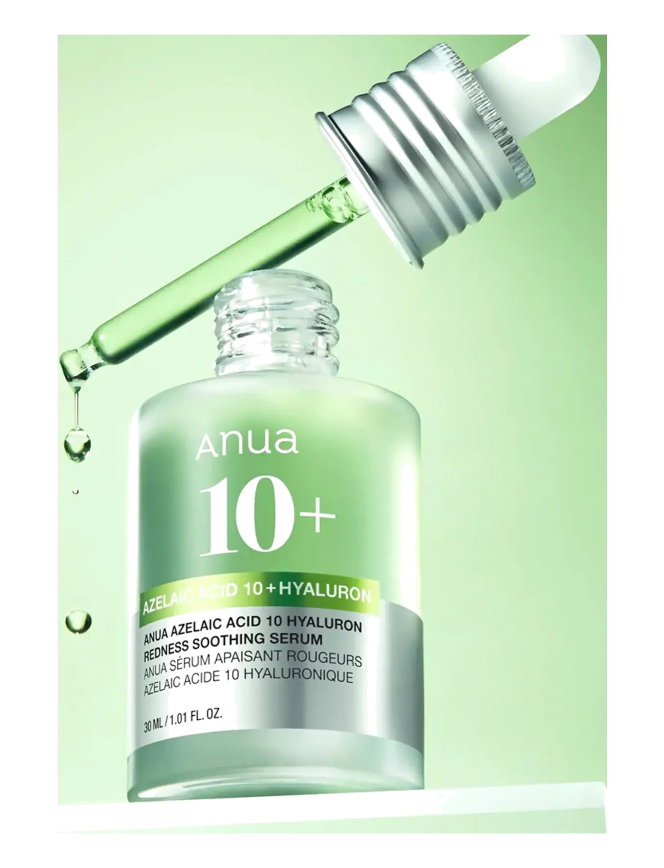 Anua - Azelaic Acid 10 Hyaluron Redness Soothing Serum - serum - clear - 1