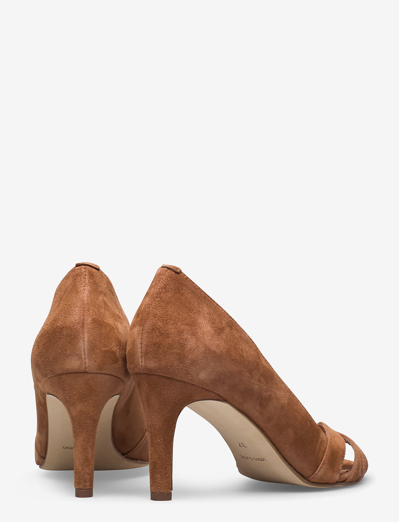 Apair - Open toe pump string - cognac - 4