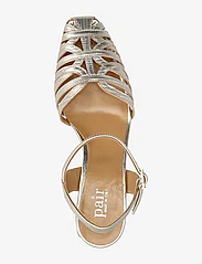 Apair - String cross medium - heeled sandals - platino - 3