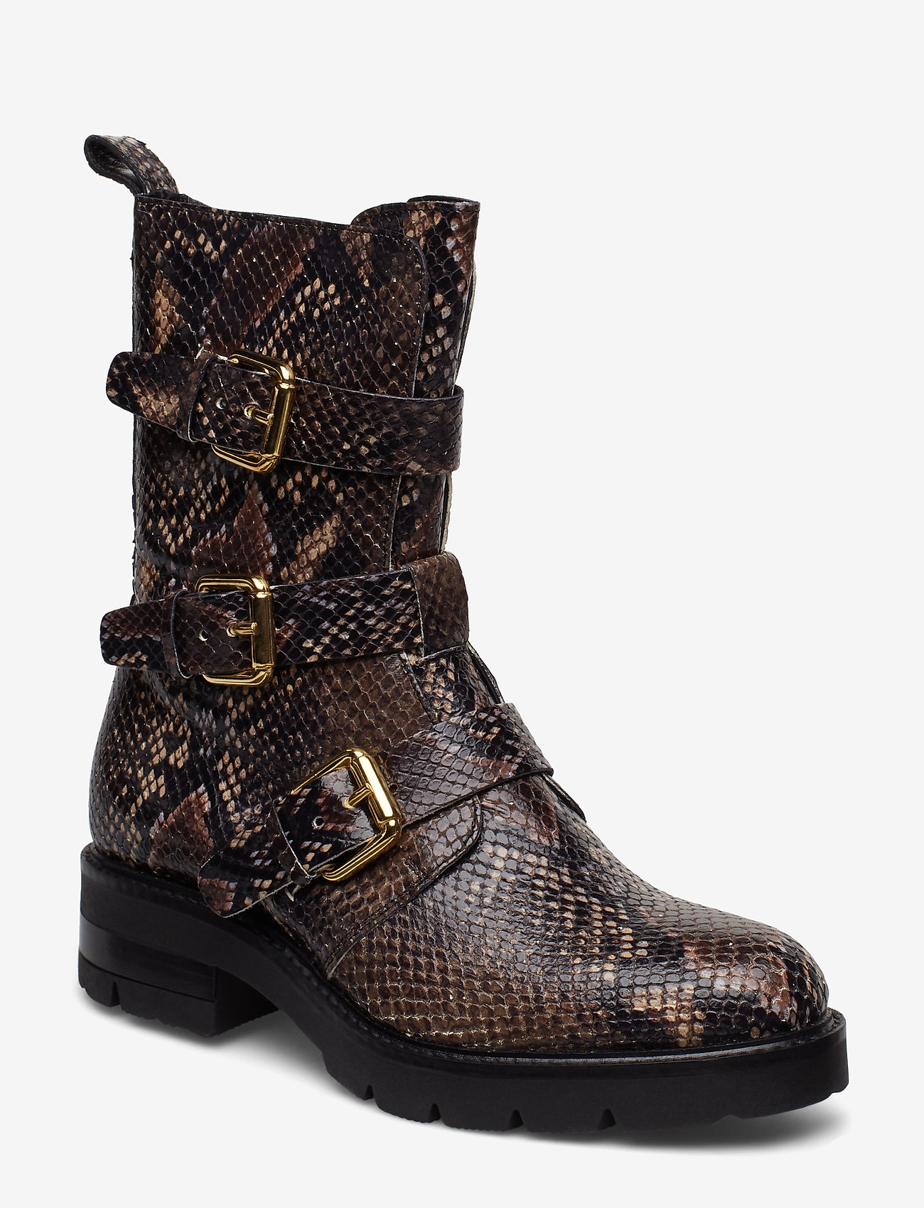 Apair - Classic Biker - brown python print - 0