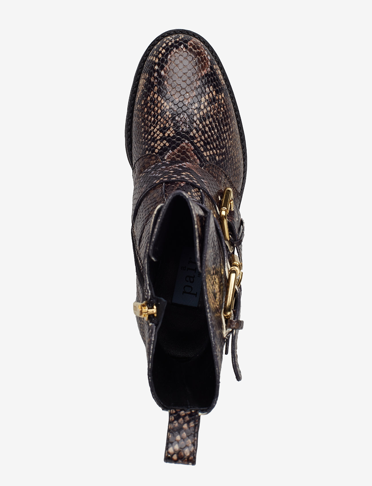 Apair - Classic Biker - brown python print - 3