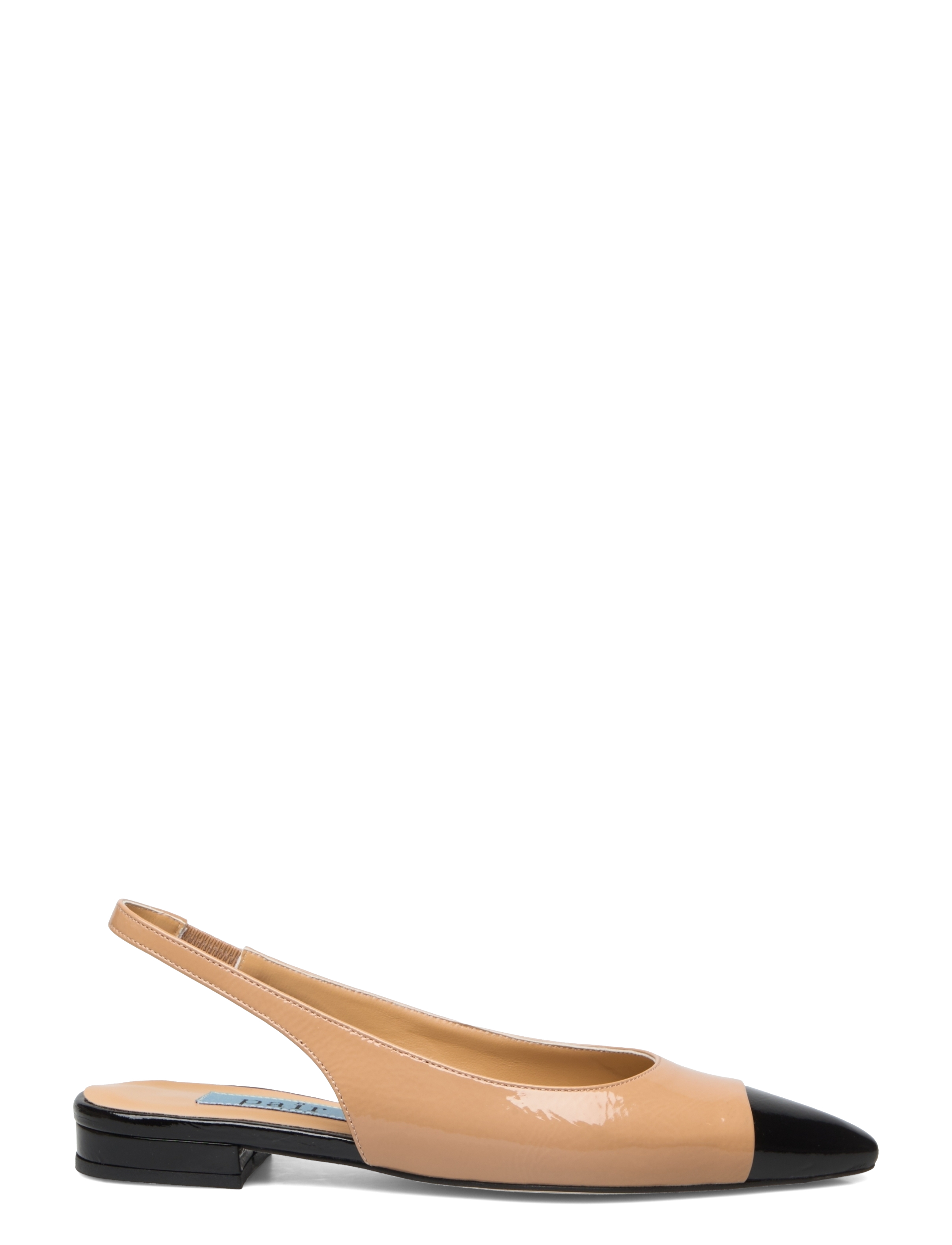 Apair - Pointed sling-back 2 colors - ecru (beige) and nero - 1