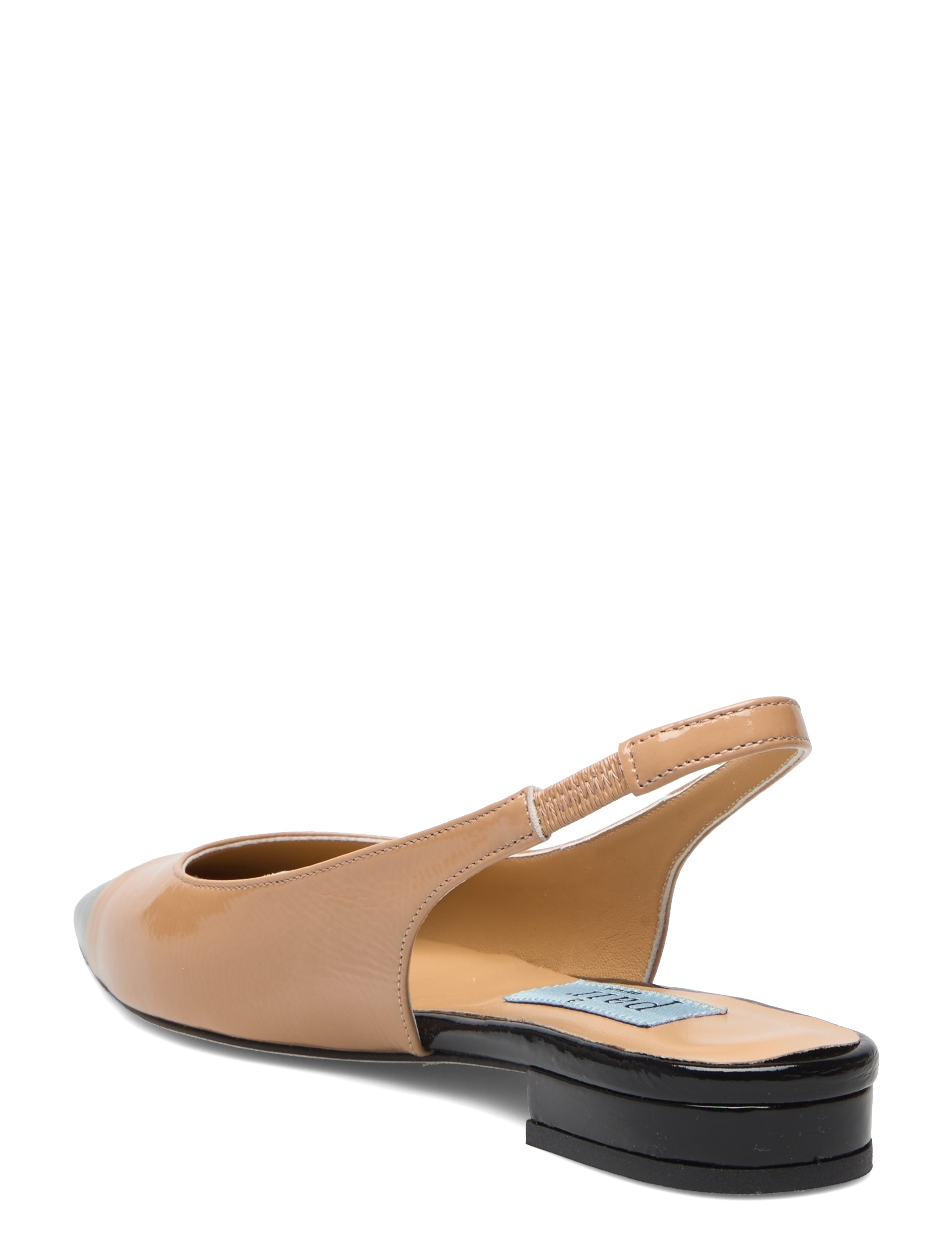 Apair - Pointed sling-back 2 colors - ecru (beige) and nero - 2