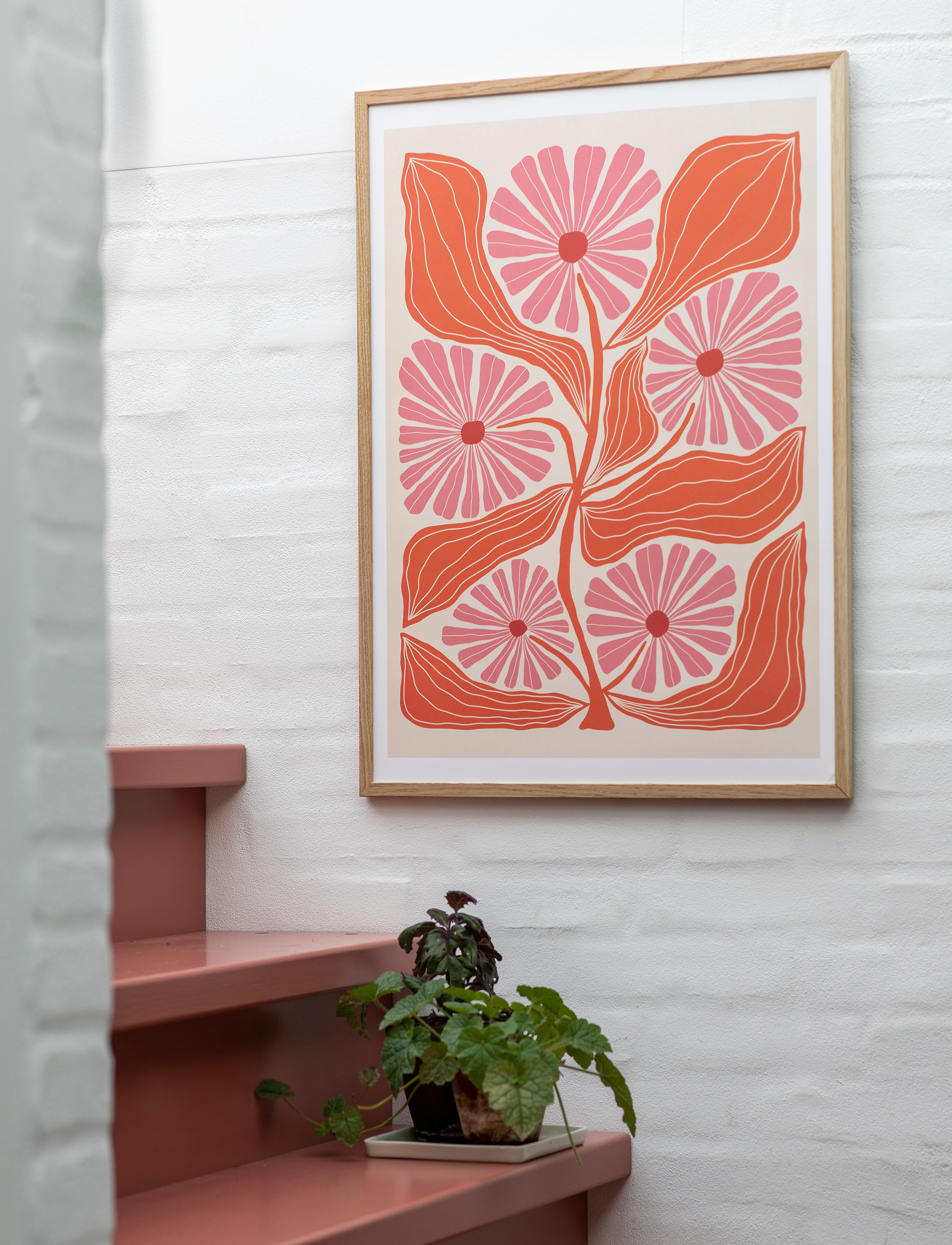 Aparte Works X Rebecca Zwanzig, 50X70 cm, Posters, Rot - Botanical, Homeware