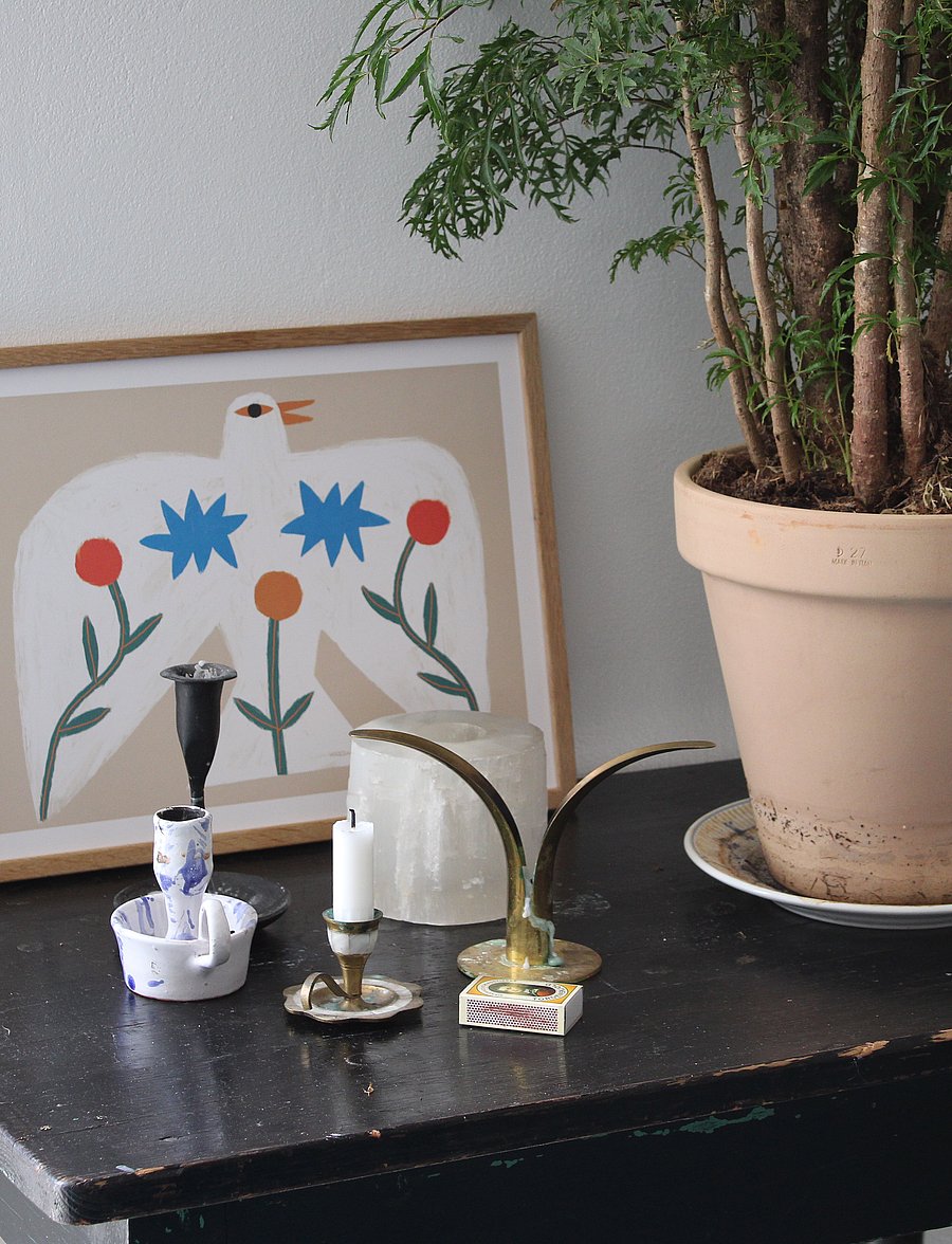 Aparte Works - Aparte x Matías Larraín - Totem Bird - beige - 1