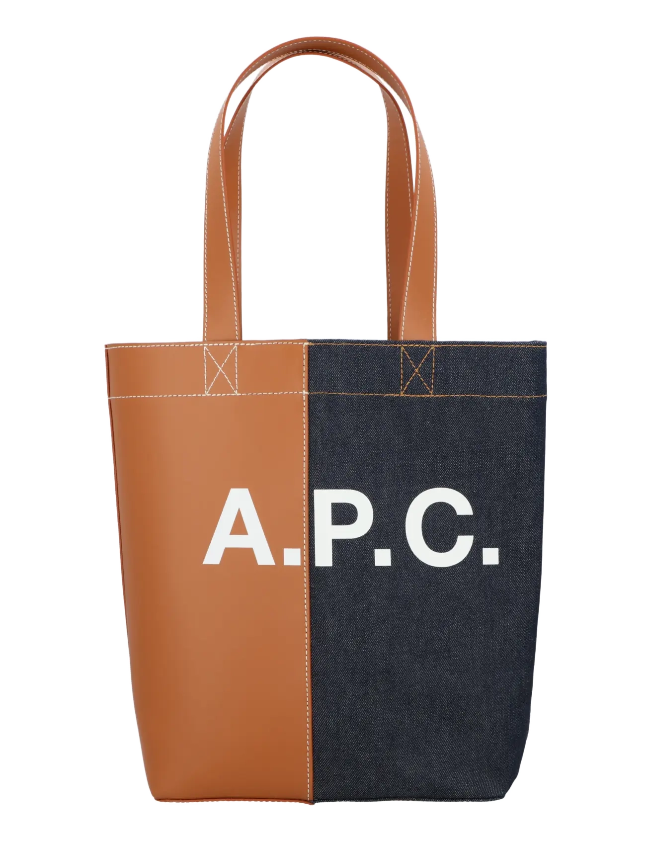 A.P.C. Small Tote Bag - Shopper & Tote Bags - MULTICOLORED / brown