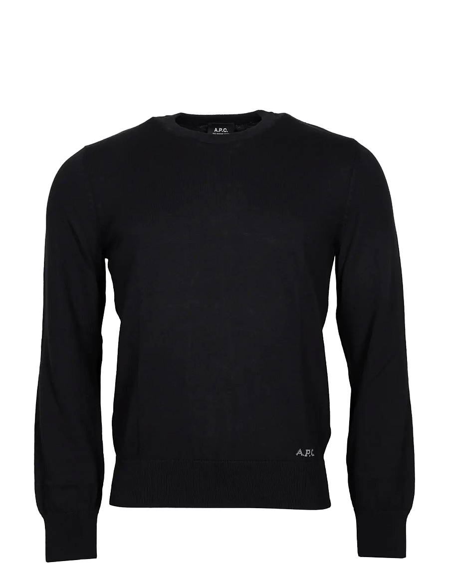 A.P.C. - Logo crew-nwck Sweater - ronde hals - black - 0