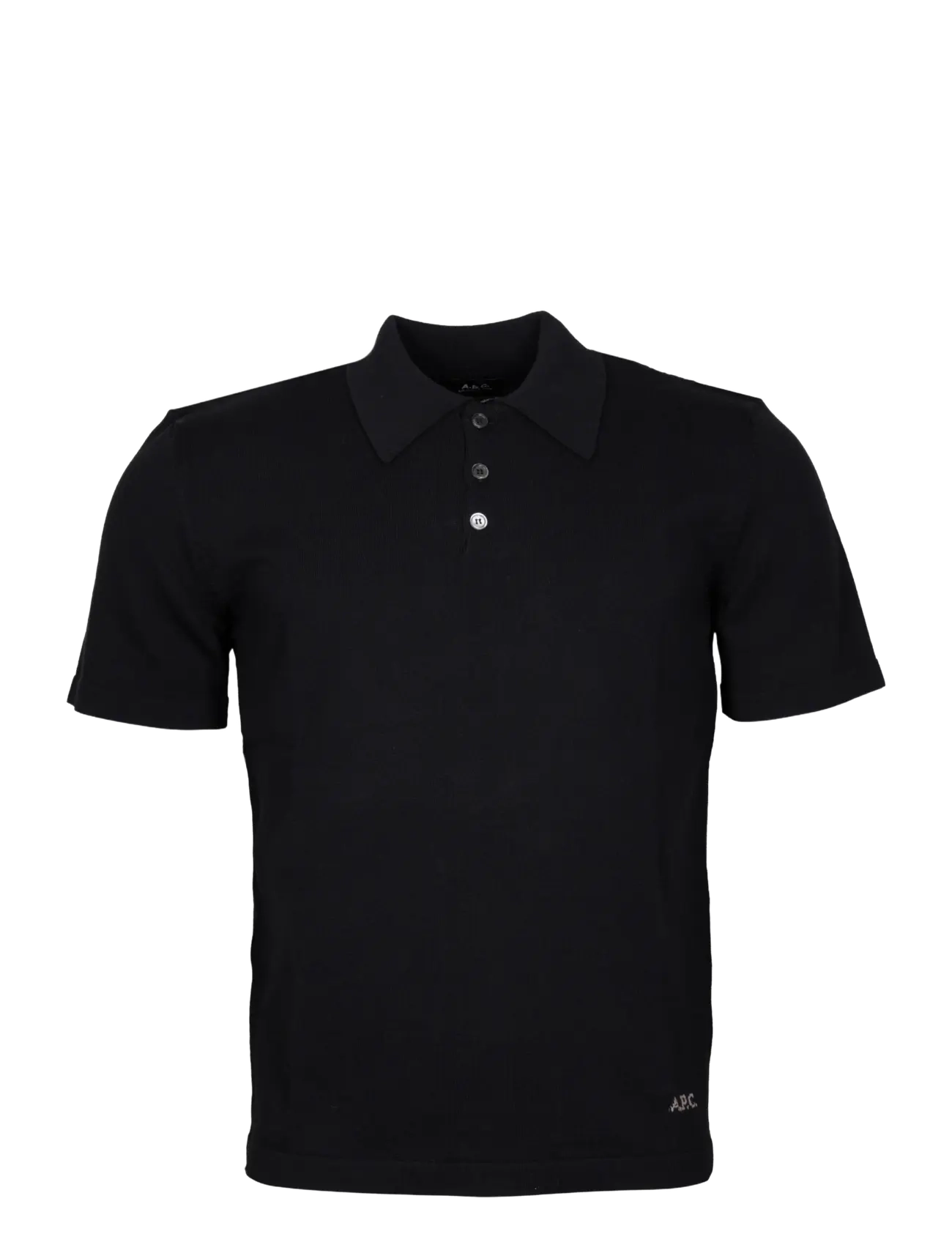 A.P.C. Short-sleeve Polo Shirt - Poloshirts - BLACK / black